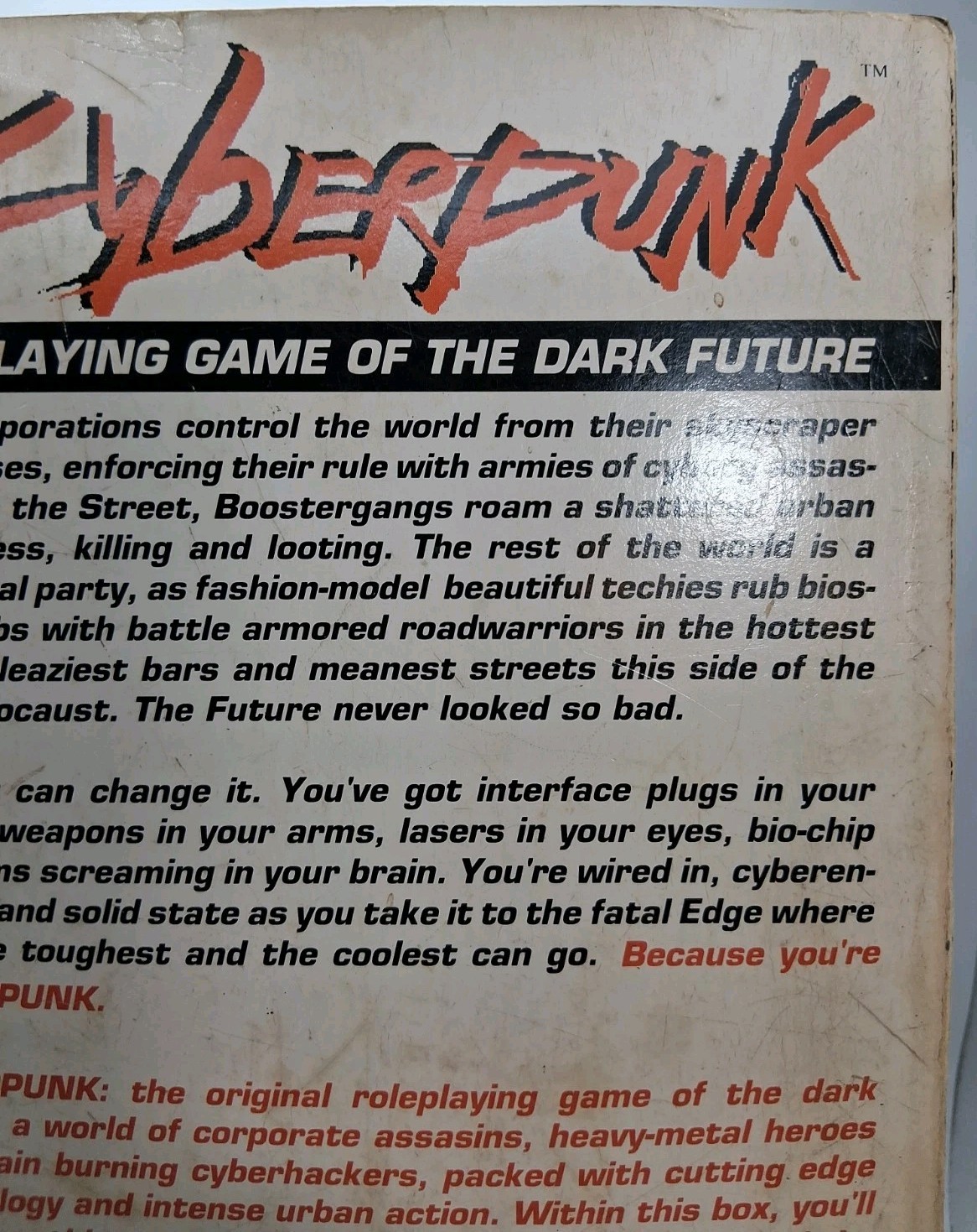 Cyberpunk 2020 2nd Edition Core Rulebook v1.0 RPG R Talsorian CP3002 | USED TR1