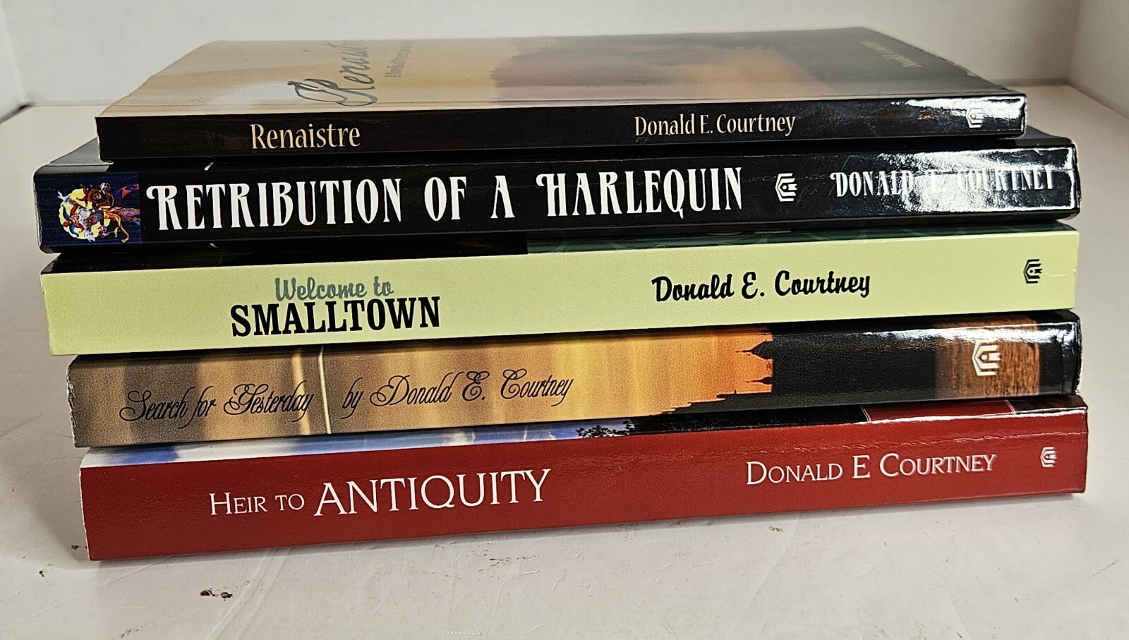 Donald E Courtney Book Lot of 5 Signed Books Fiction