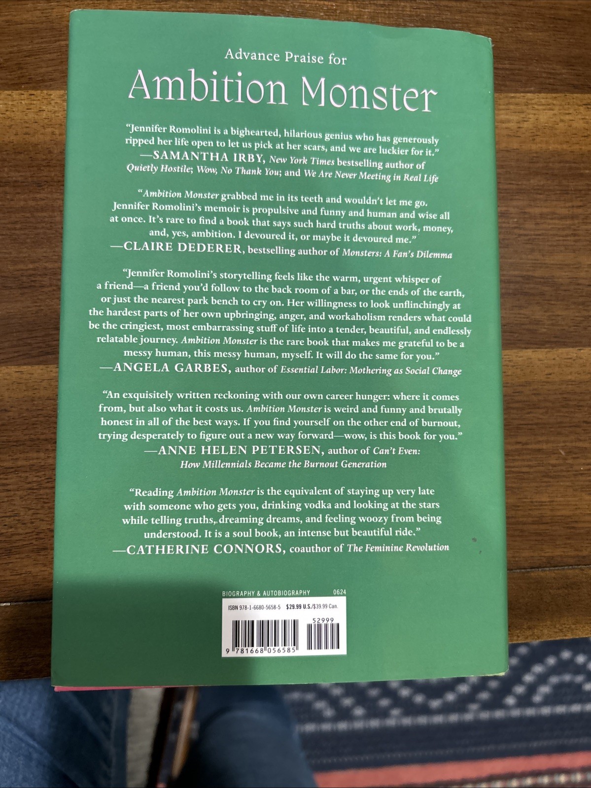 Ambition Monster – A Memoir by Jennifer Romolini (ARC~6/4/2024, Like New, TPB)