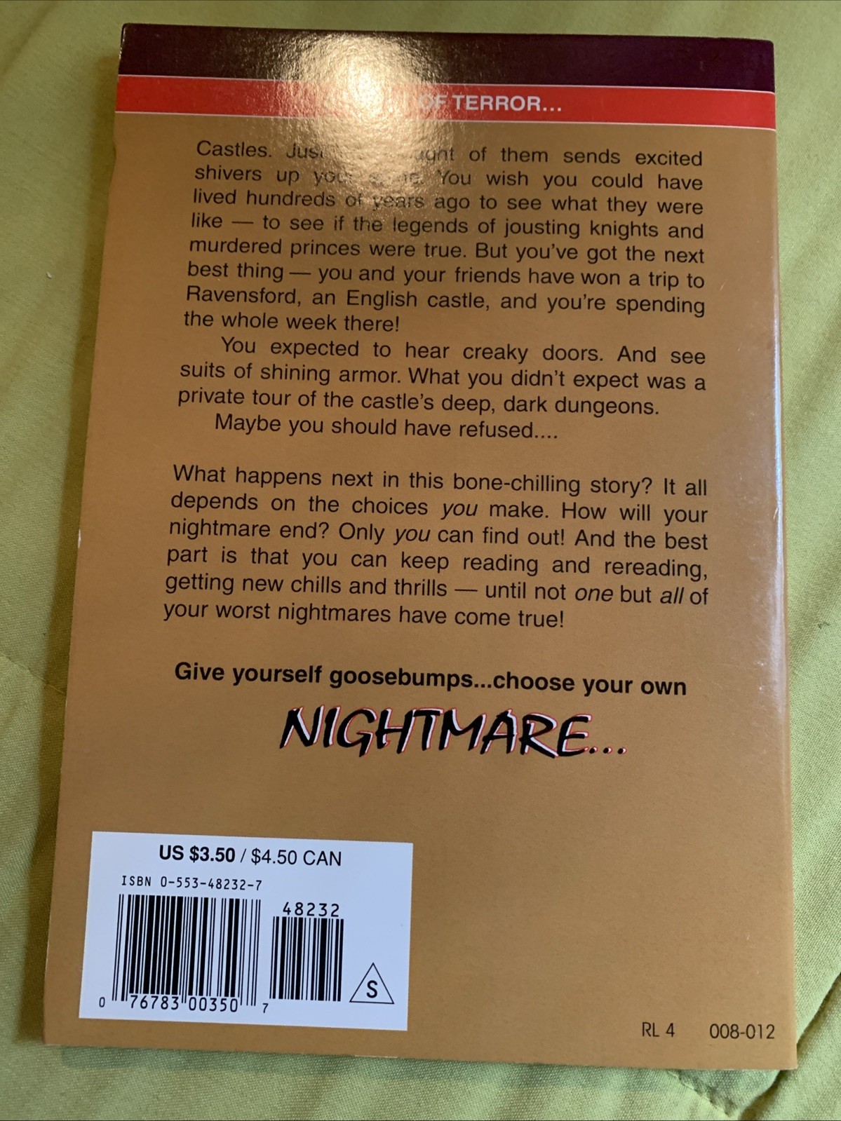 Choose Your Own Nightmare Castle of Darkness R.A. Montgomery 1995 Softcover