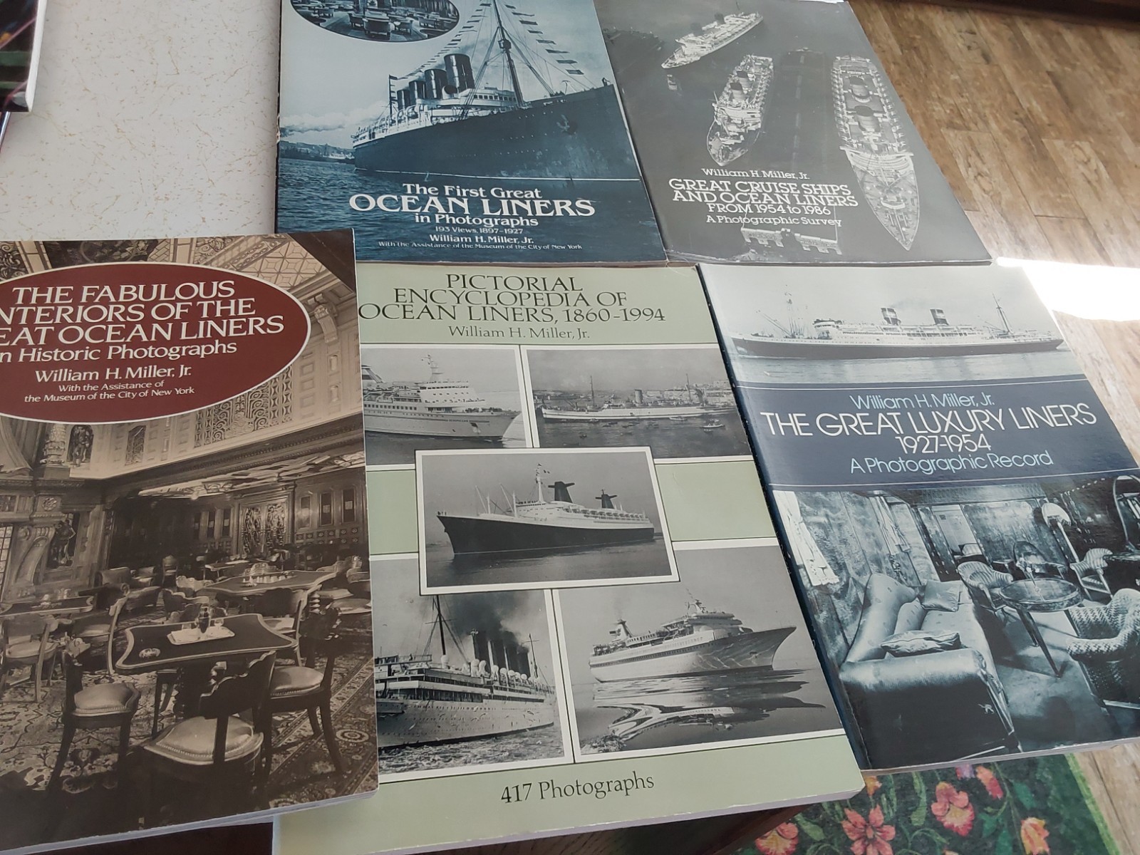 FIVE NICE BOOKS BY William H. Miller OCEAN LINERS & CRUISE SHIPS
