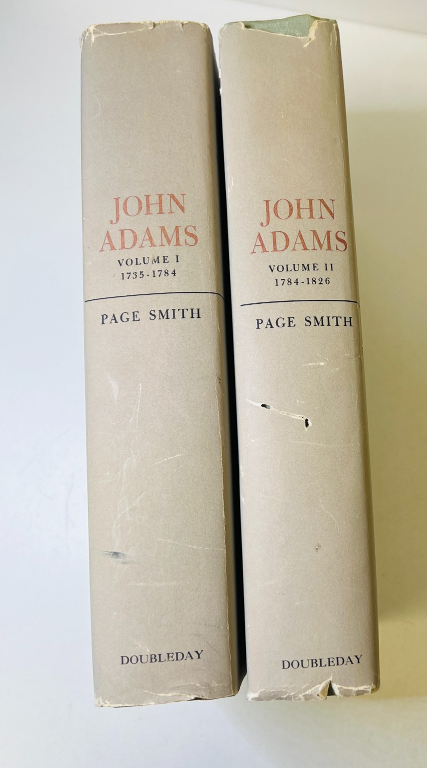 John Adams by Page Smith 1962, Volumes I and II, First Edition HC/DJ