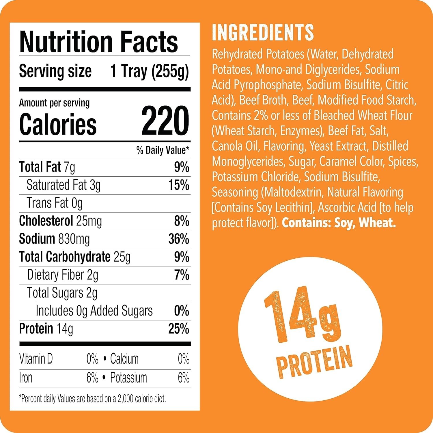 Nourishing 9oz Roast Beef & Mashed Potatoes with Gravy – 6 Microwaveable Trays