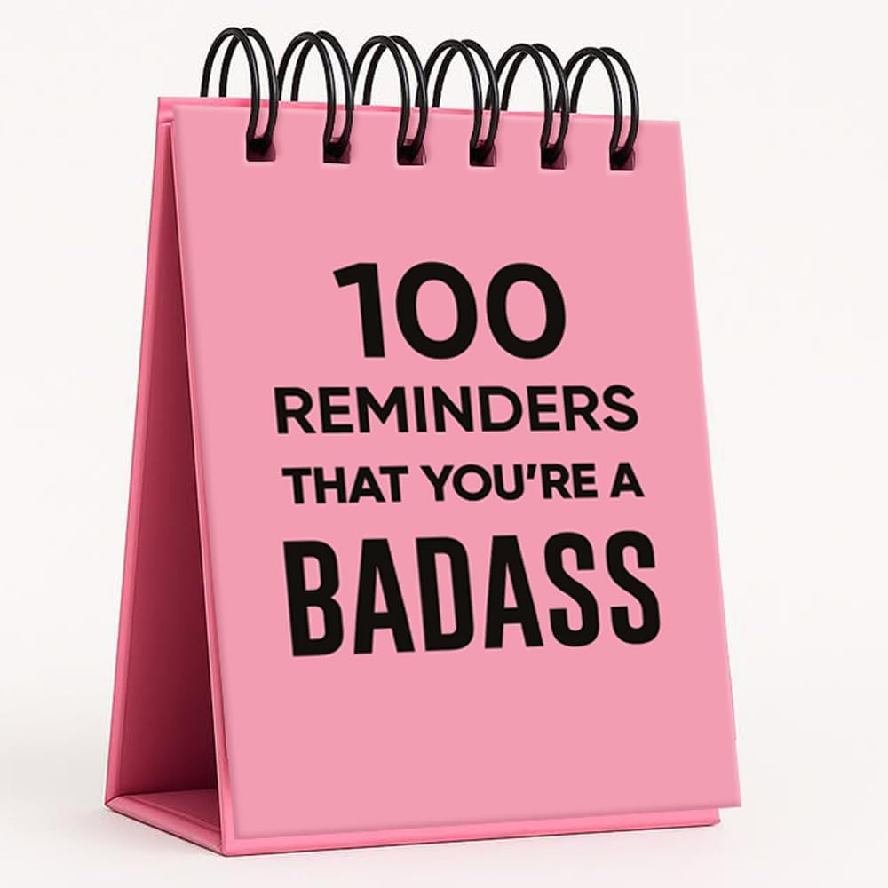 Affirmation Flipbook for a Badass – Daily Motivational Gifts for Her – Birthday