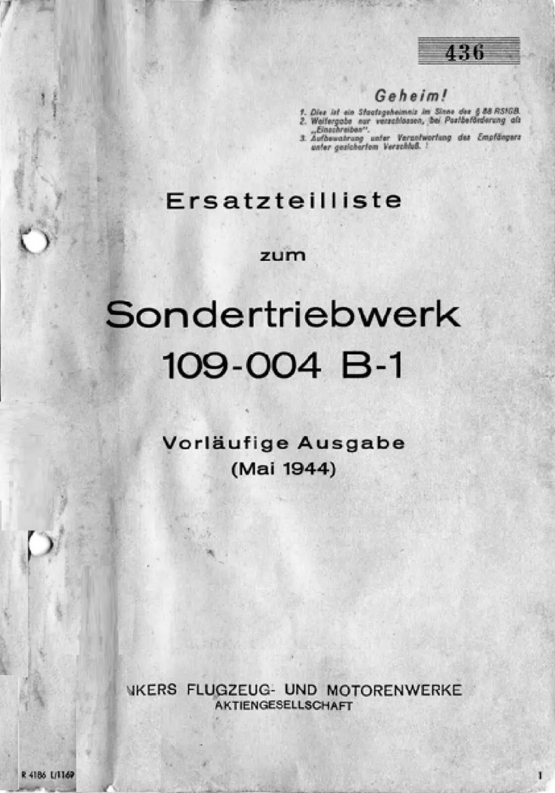 Junkers Jumo 004 Engine Parts Service Manual Me 262 Horten Ho 229 PRINTED BOOK