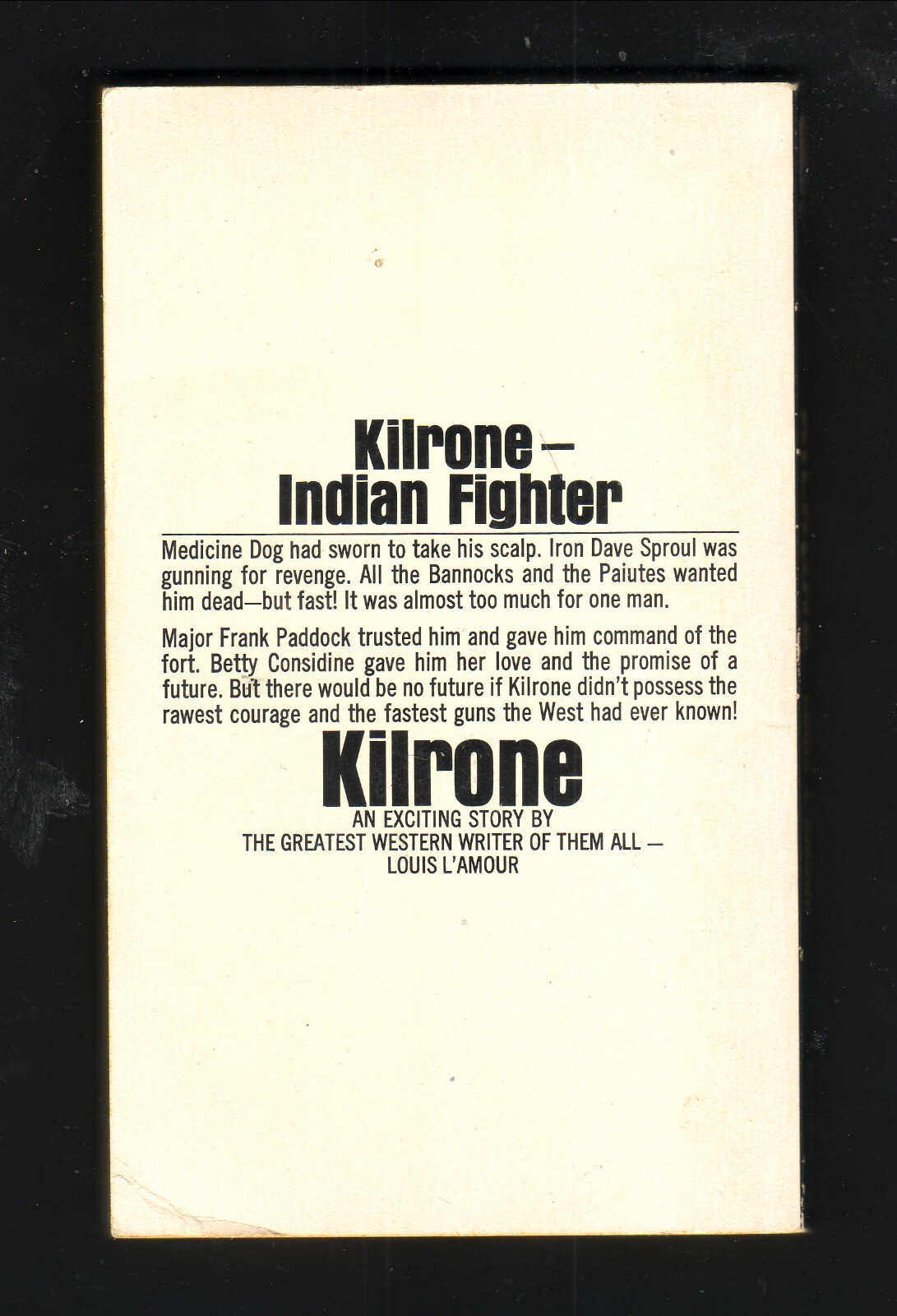 1971 Louis L’Amour Kilrone Bantam Western Paperback