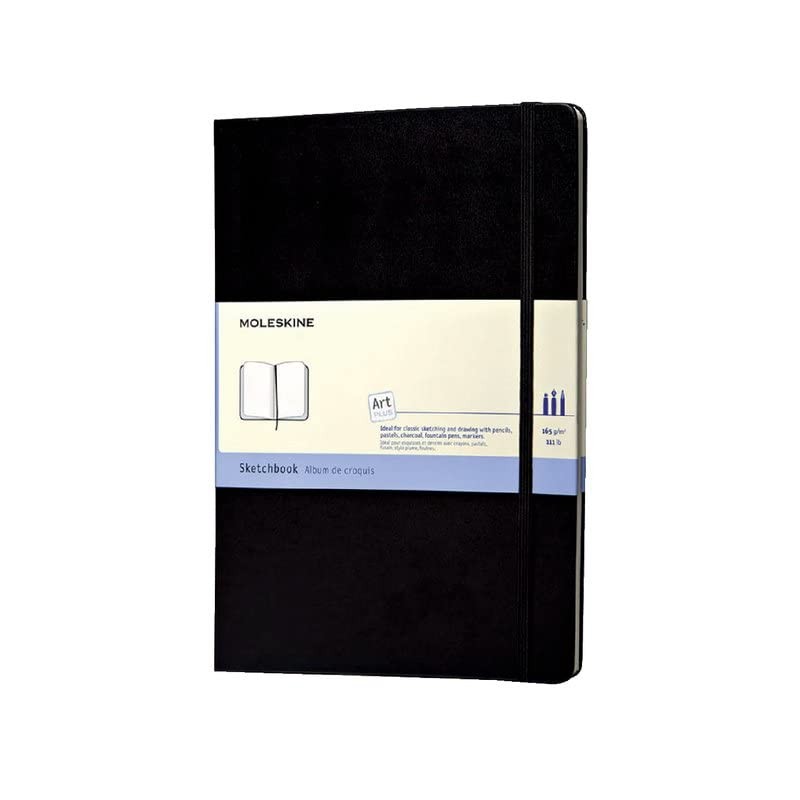 Art Sketchbook, Hard Cover, A4 (8.25″ x 11.75″) Plain/Blank, Black, 96 Pages