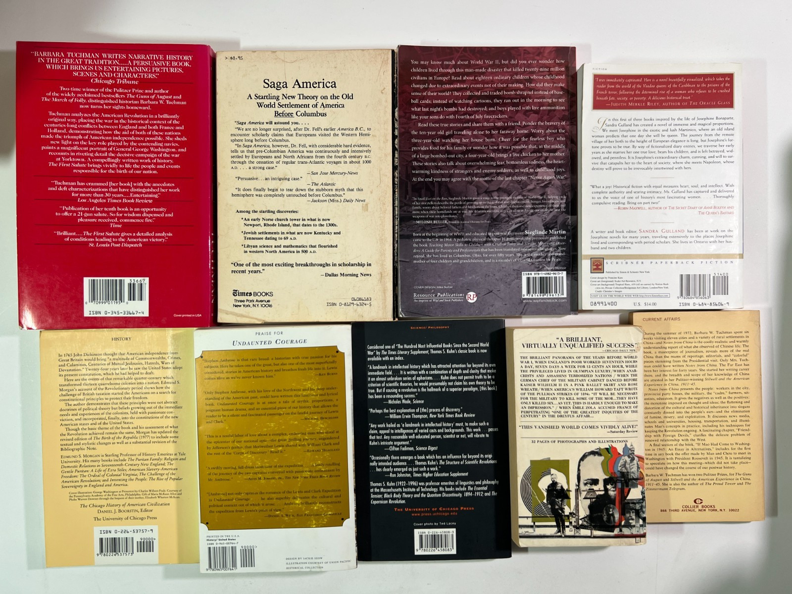 History Nonfiction Vintage Paperback Lot x9 Barbara Tuchman Stephen Ambrose