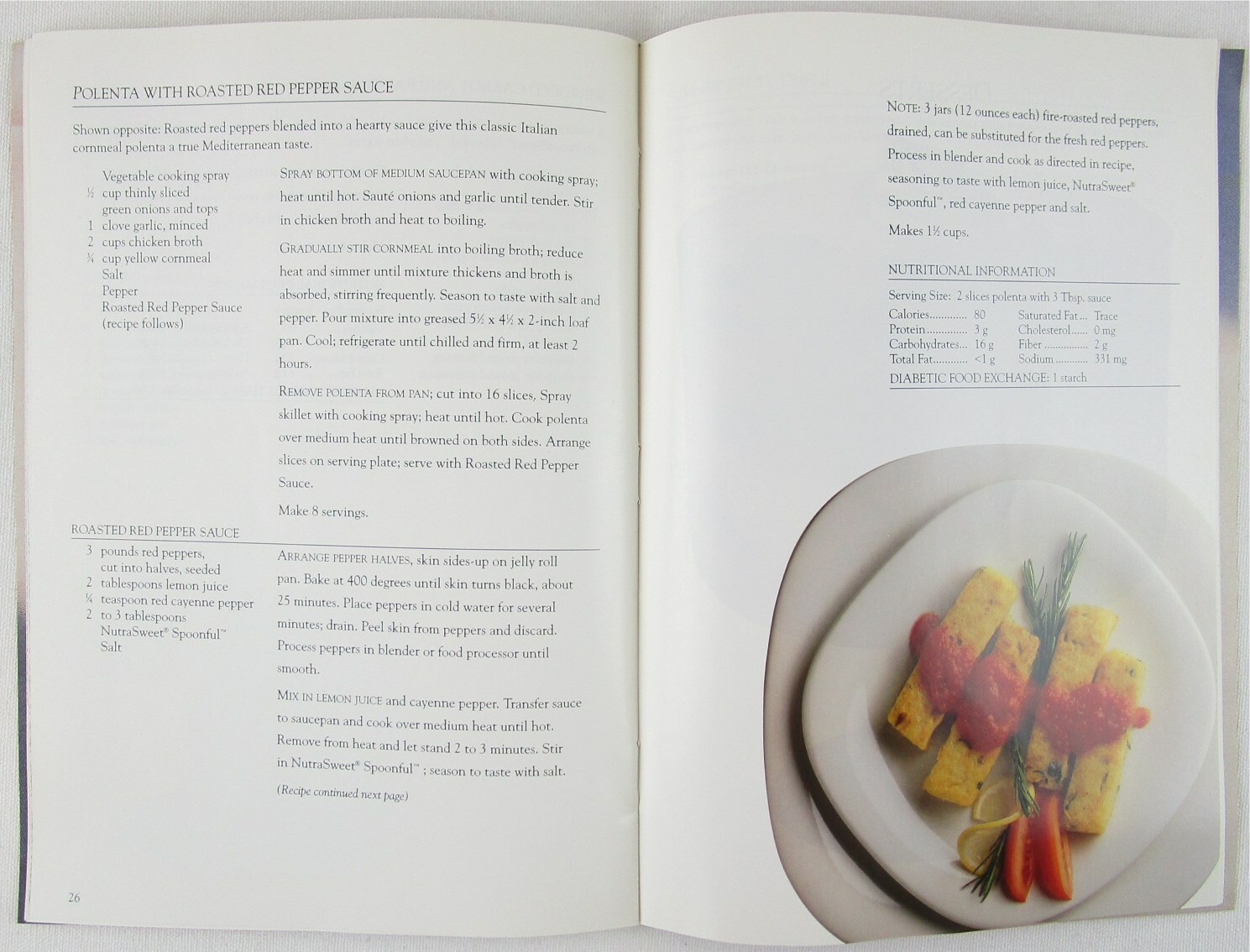 The NutraSweet Spoonful Recipe Collection, 1992, 48 Pages