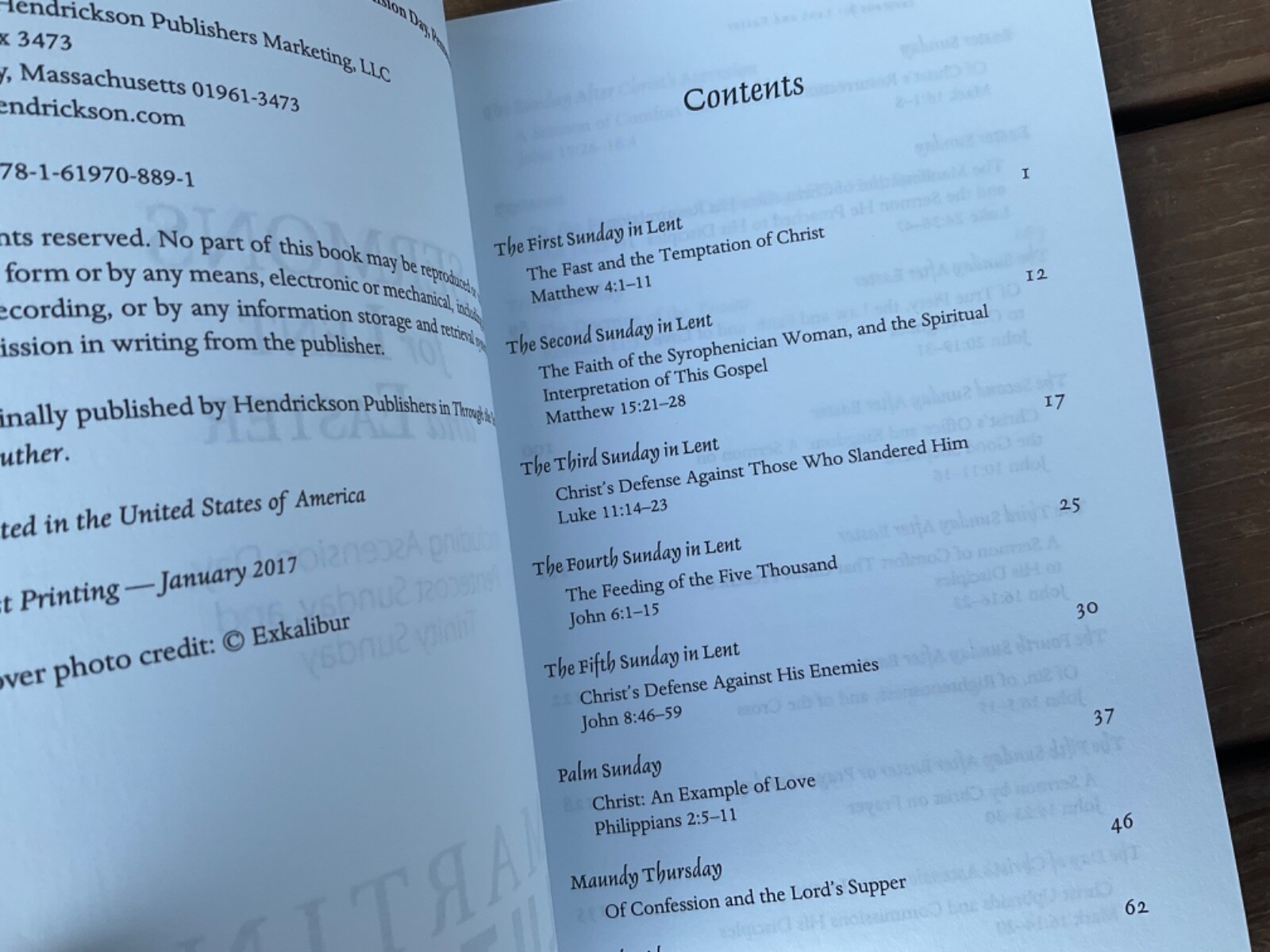 Sermons of Martin Luther 2017 Lent and Easter Ascension Day Trinity Sunday