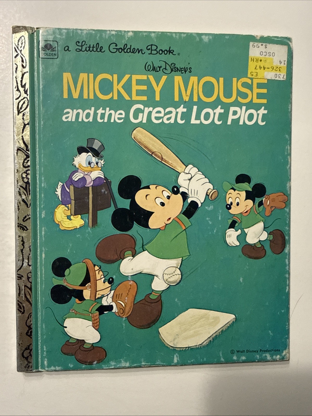 Mickey Mouse and the Great Lot Plot Little Golden Book Disney 1974 VTG