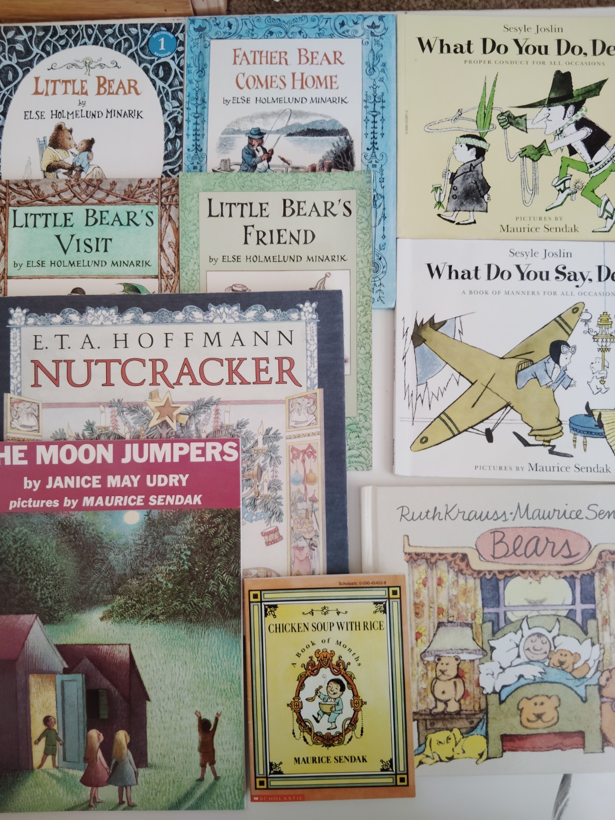 Lot of 10 Maurice Sendak Books Little Bear Nutcracker Moon Jumpers Chicken Soup