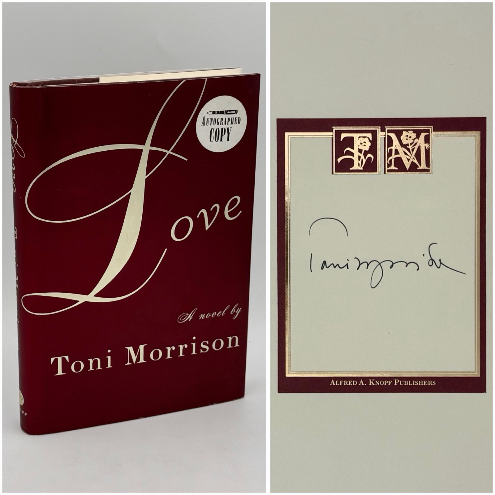 *Signed* Love – Toni Morrison (1st edition 1st print HC) Alfred A. Knopf, 2003