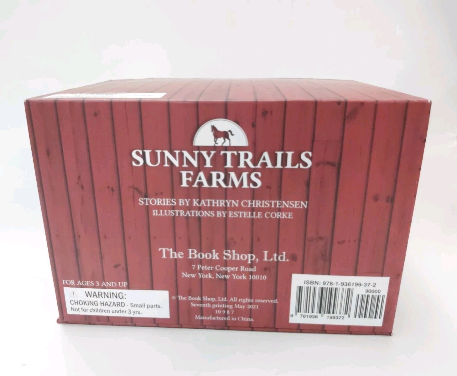 Sunny Trails Farms 3 Books 3 Plush Flocked Horse Figures Stable Barn Play Set
