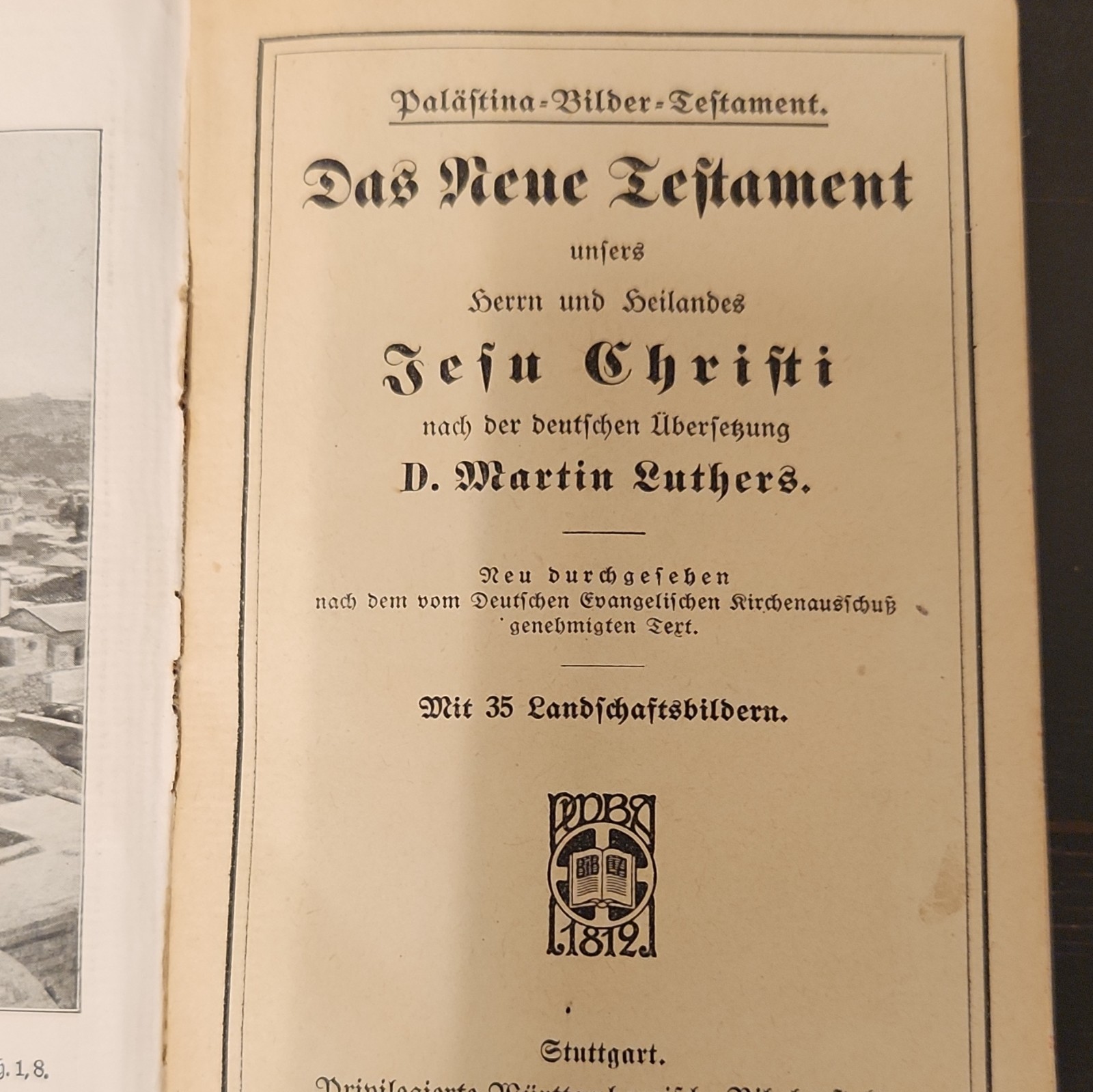 Palästina-Bilder-Testament German Illus Hardcover Luther 1812