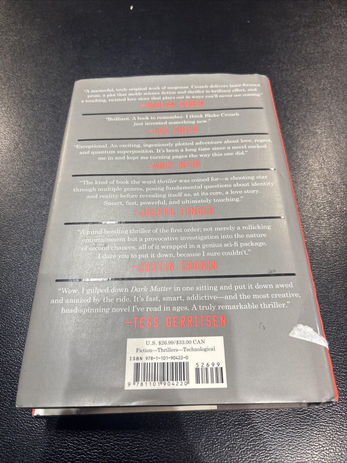 Dark Matter : A Novel by Blake Crouch (2016, Hardcover)