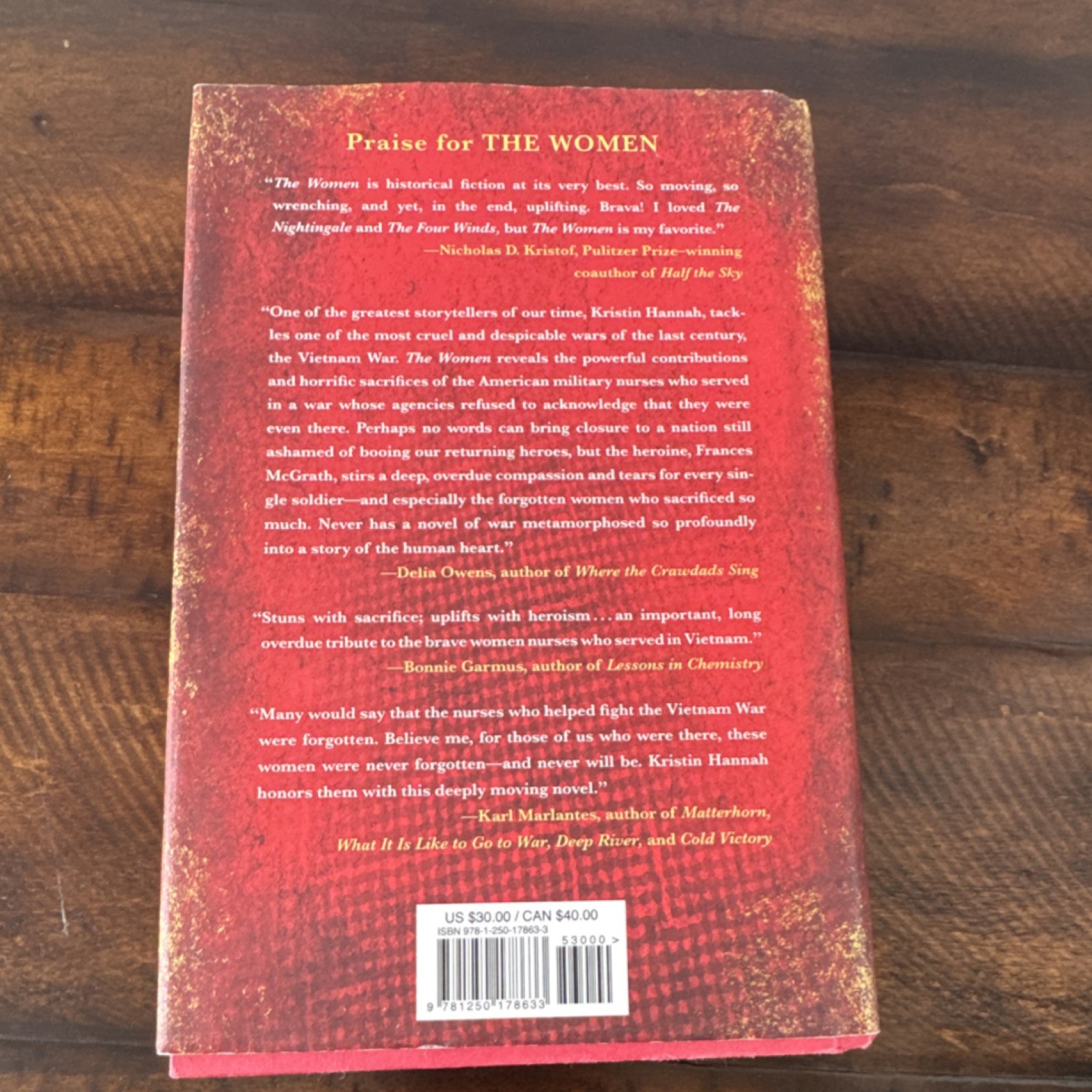 Kristin Hannah Women: A Novel Hardcover 2024 Vietnam War Military Nurses