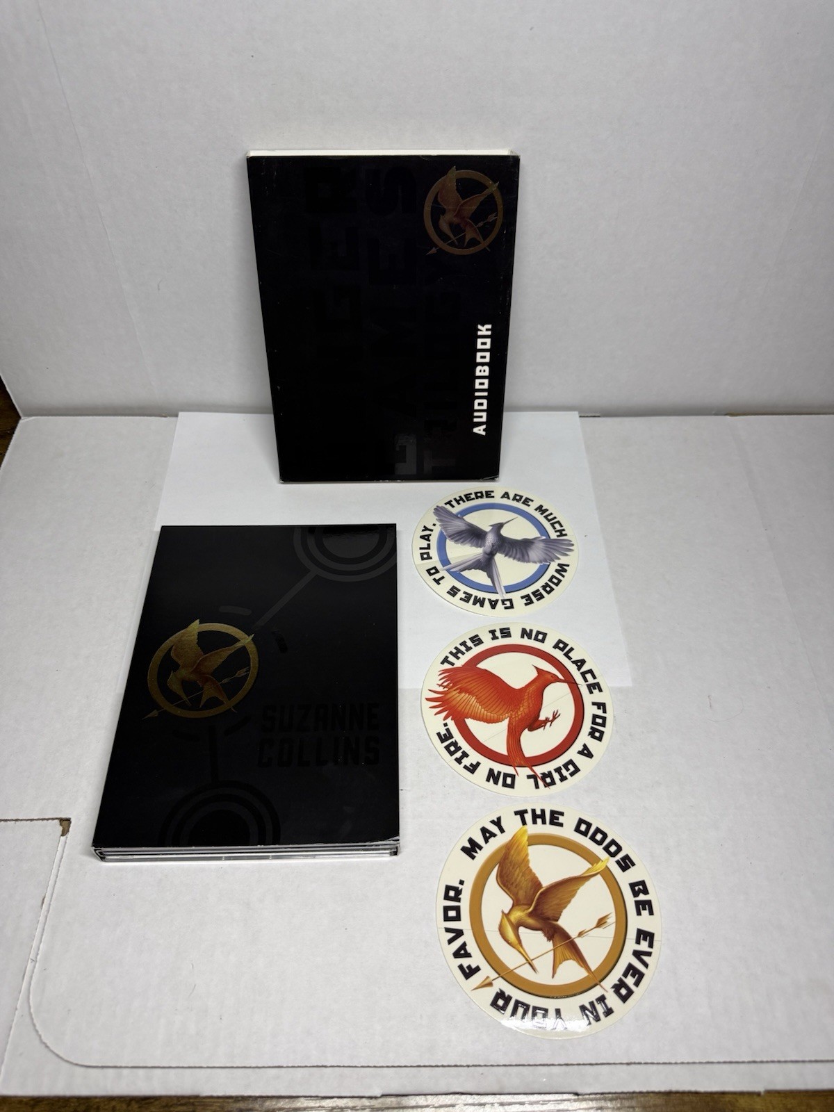 The Hunger Games Trilogy MP3 CDs Boxed Set & Stickers Suzanne Collins Audiobook
