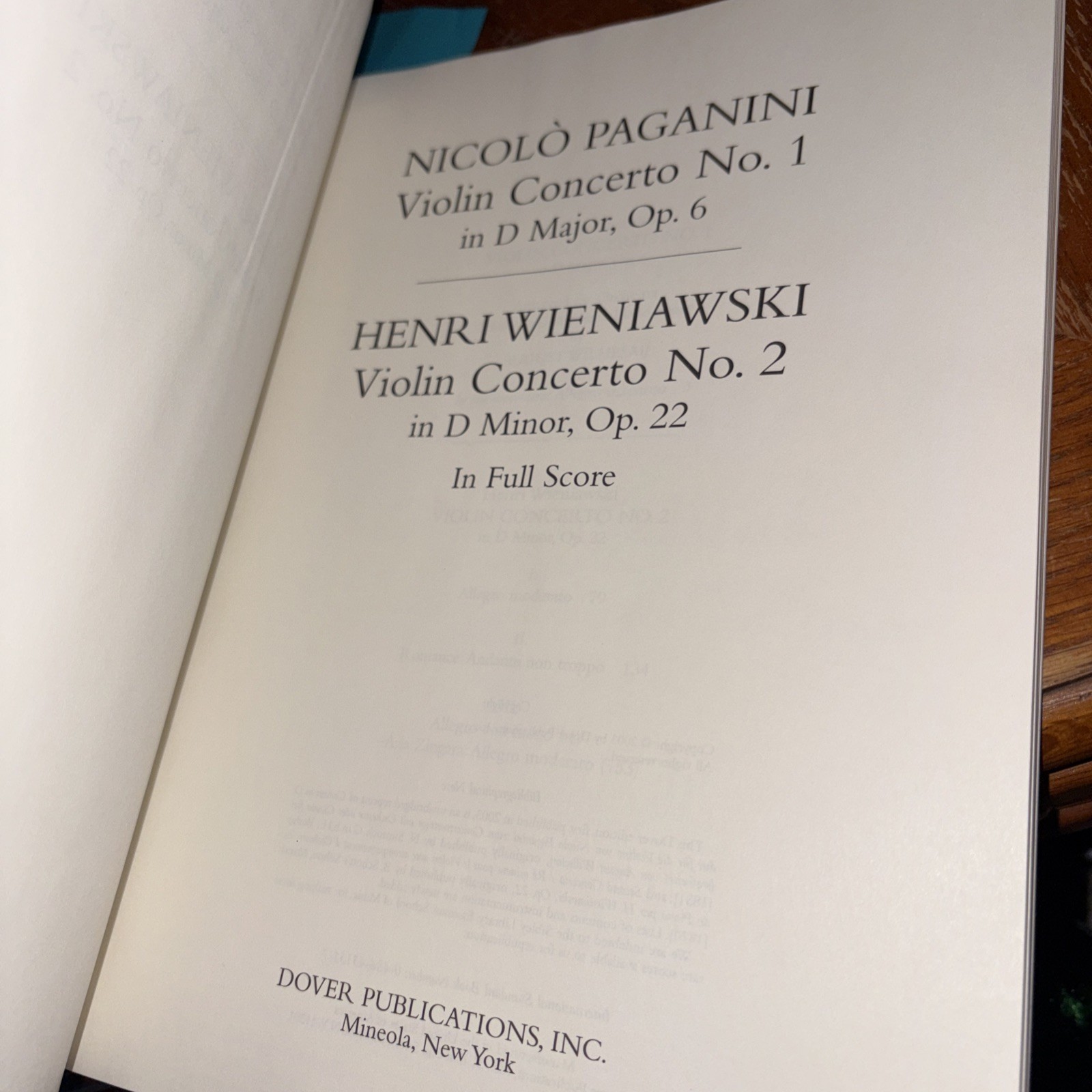 Paganini’s Violin Concerto No 1 in D Major, Op 6 and Wieniawski’s Violin…