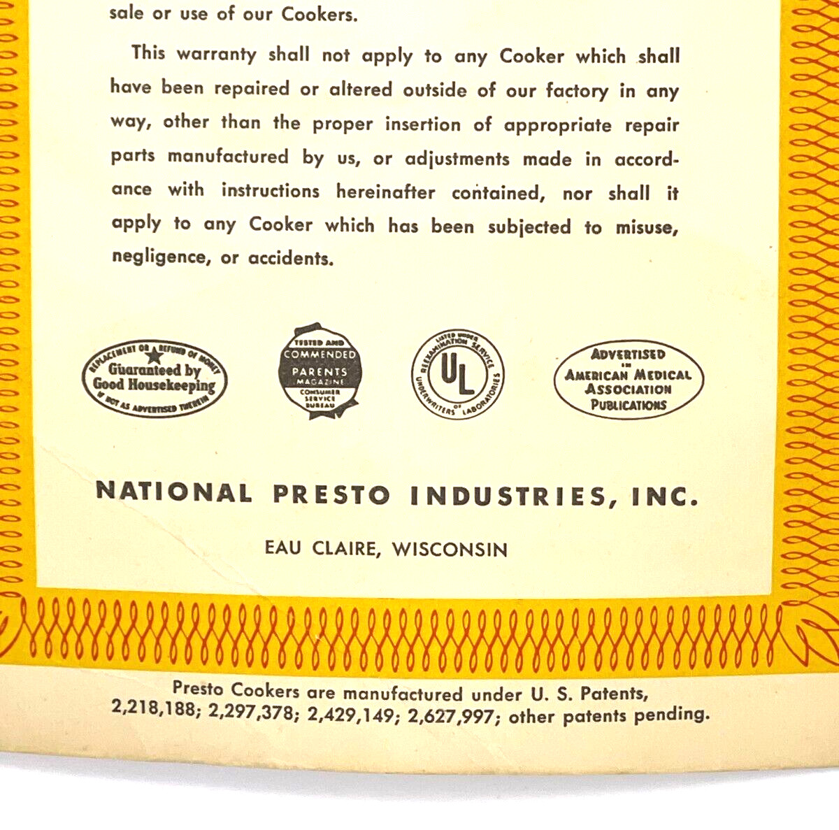 Presto Cooker Recipe Book Models 603, 604, 606 Instructions VTG 1953-127 pages
