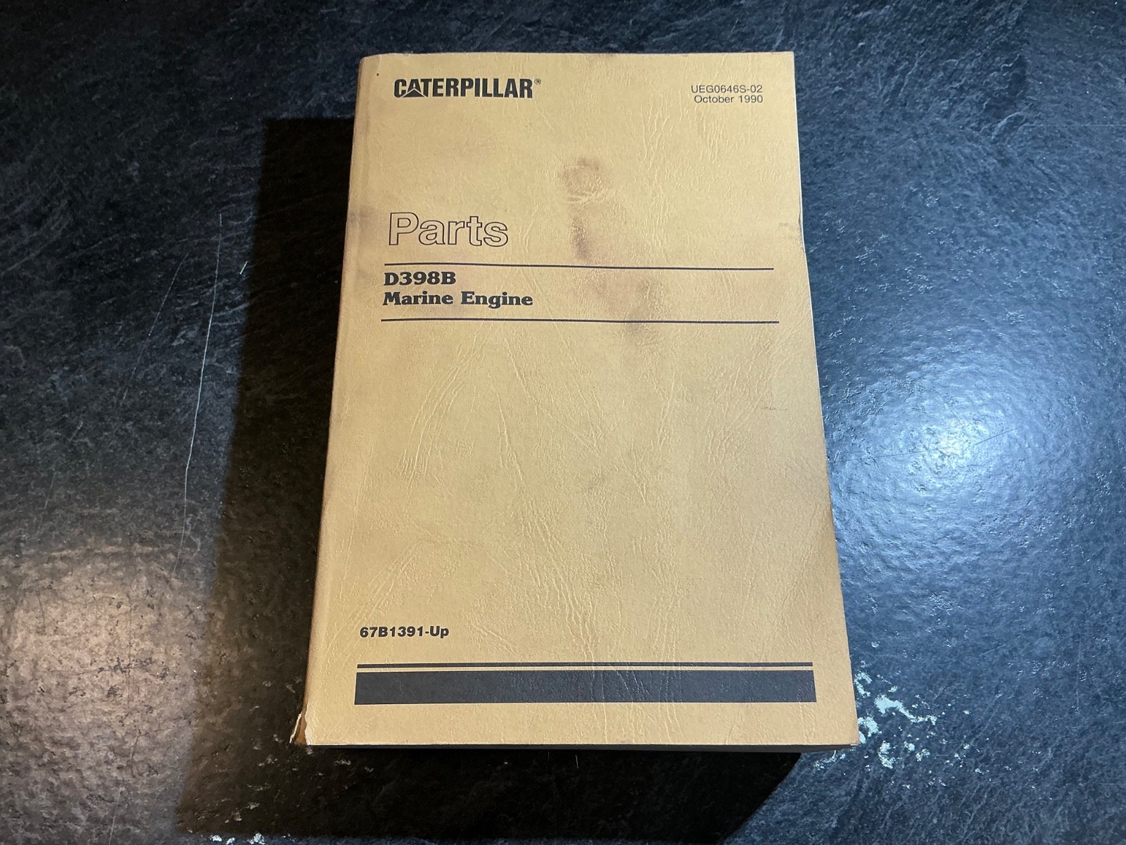 Caterpillar D398B Marine Engine Parts Manual Catalog Serial Numbers 67B1391-Up