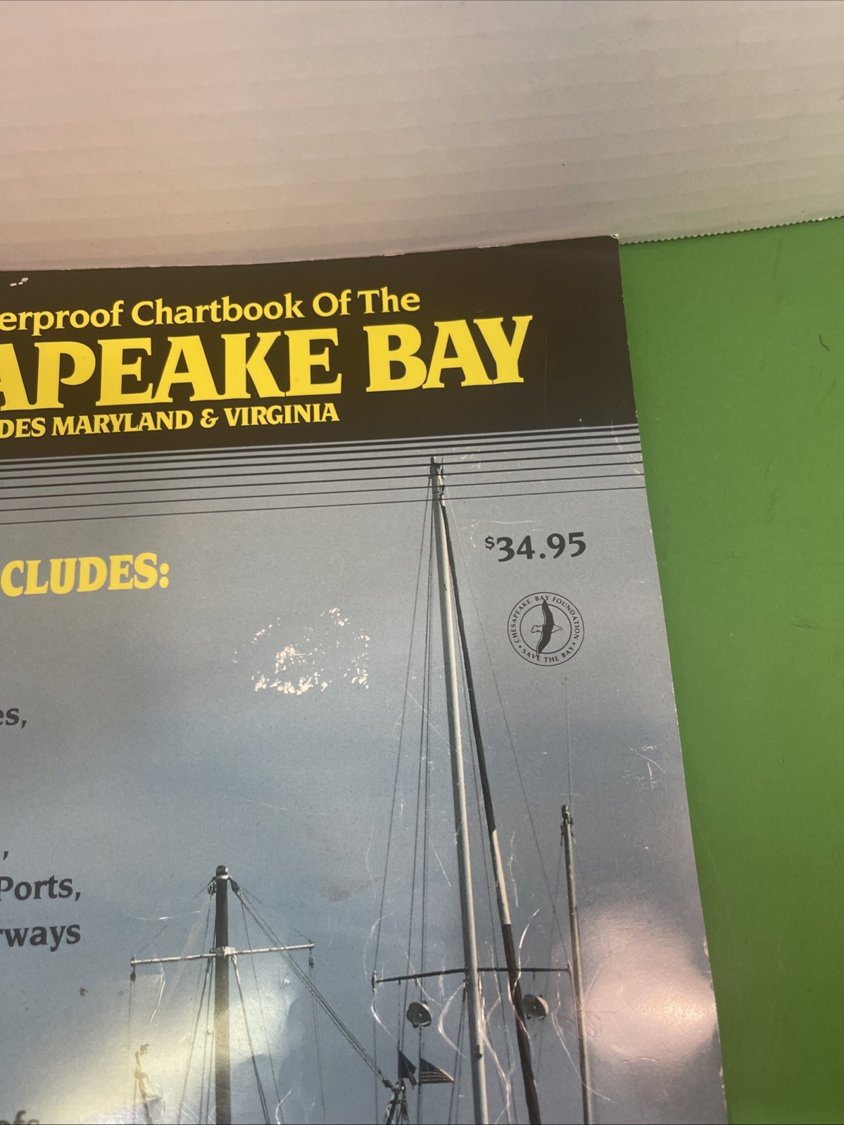 Vintage 1991 ADC Waterproof Chartbook of Chesapeake Bay MD VA fishing boating