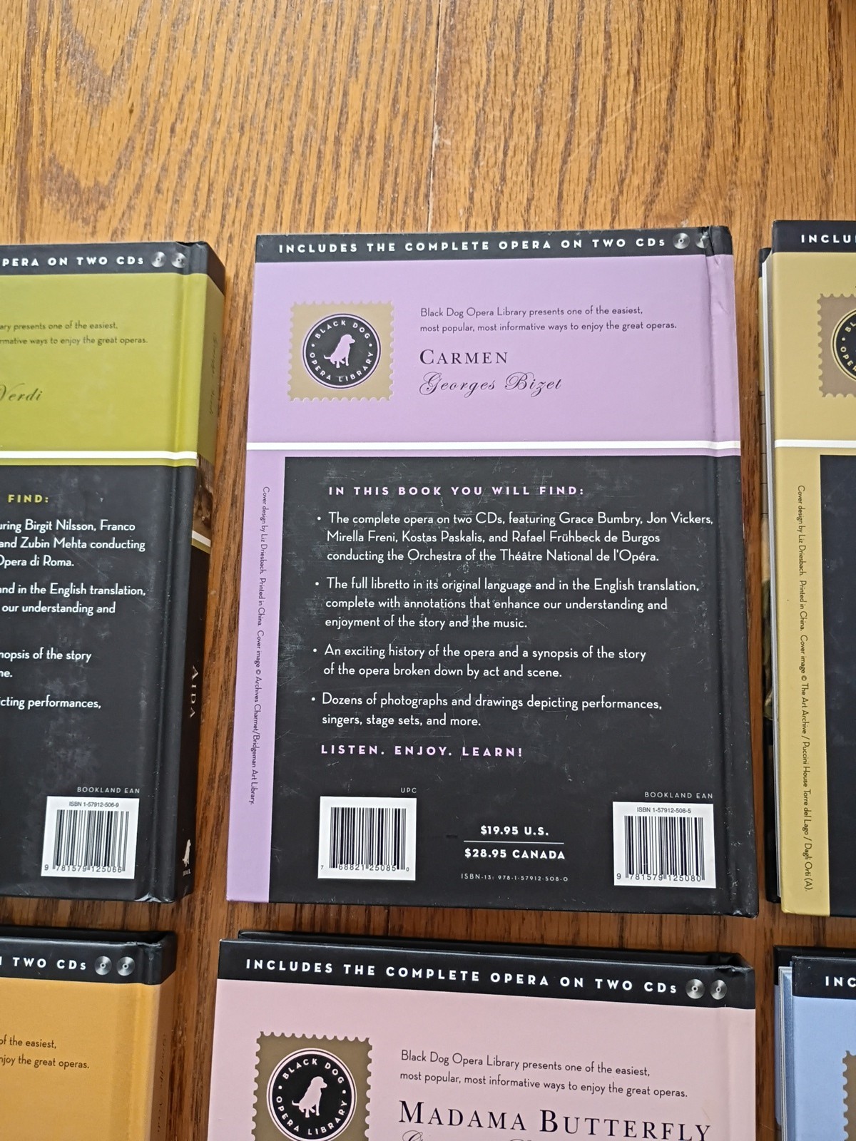Black Dog Opera Library 6 Hardcover Books W/12 CDs In Cardboard Sleeve