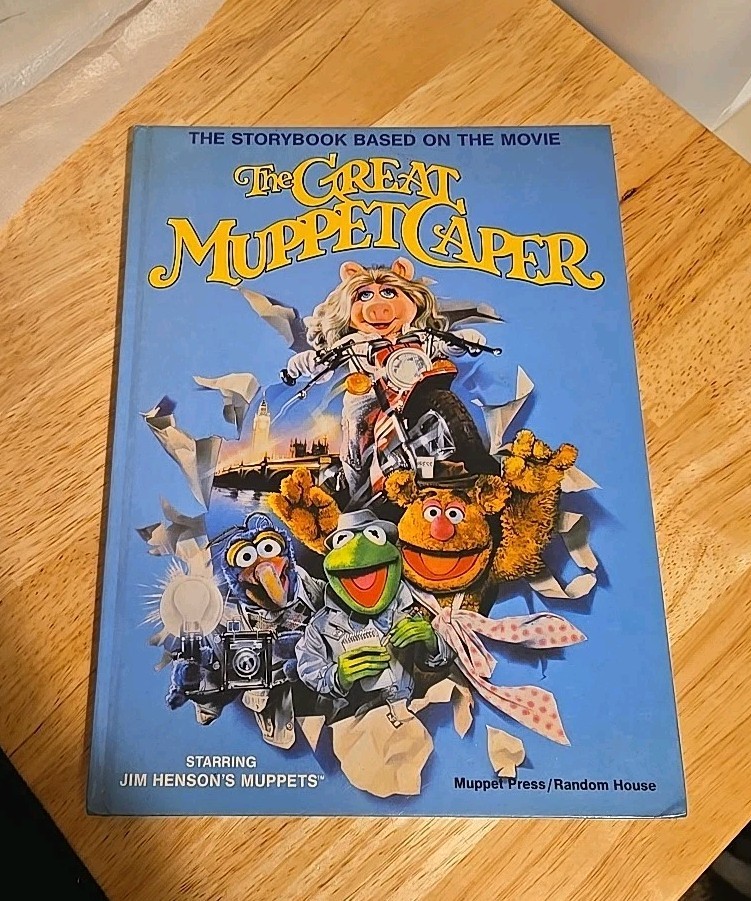 Vintage 1981 The Great Muppet Caper Hardcover Book Kermit Frog Miss Piggy Movie