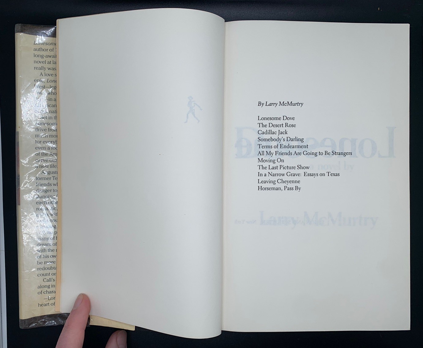 Lonesome Dove by Larry McMurtry (1985, Hardcover) 1st Edition/4th Print
