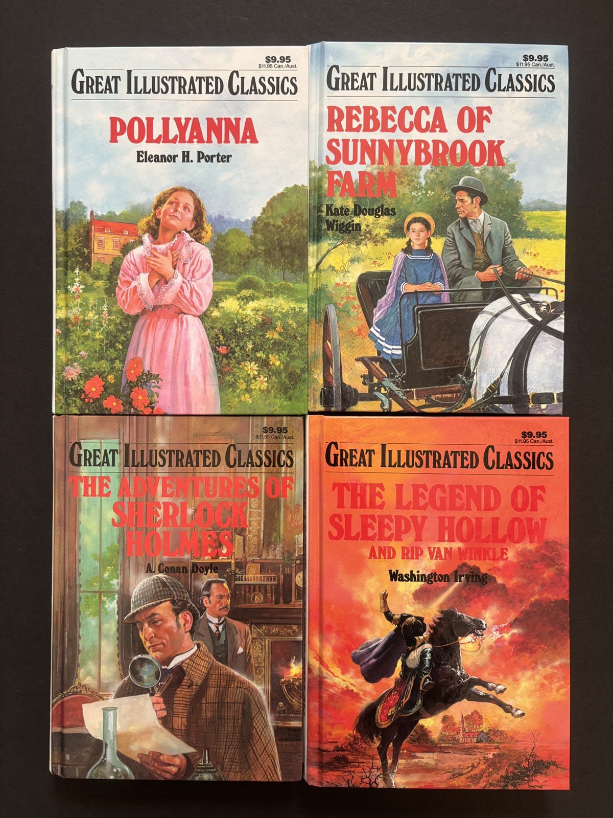 Lot 10 Great Illustrated Classics Books Heidi Peter Pan Hans Brinker Sherlock
