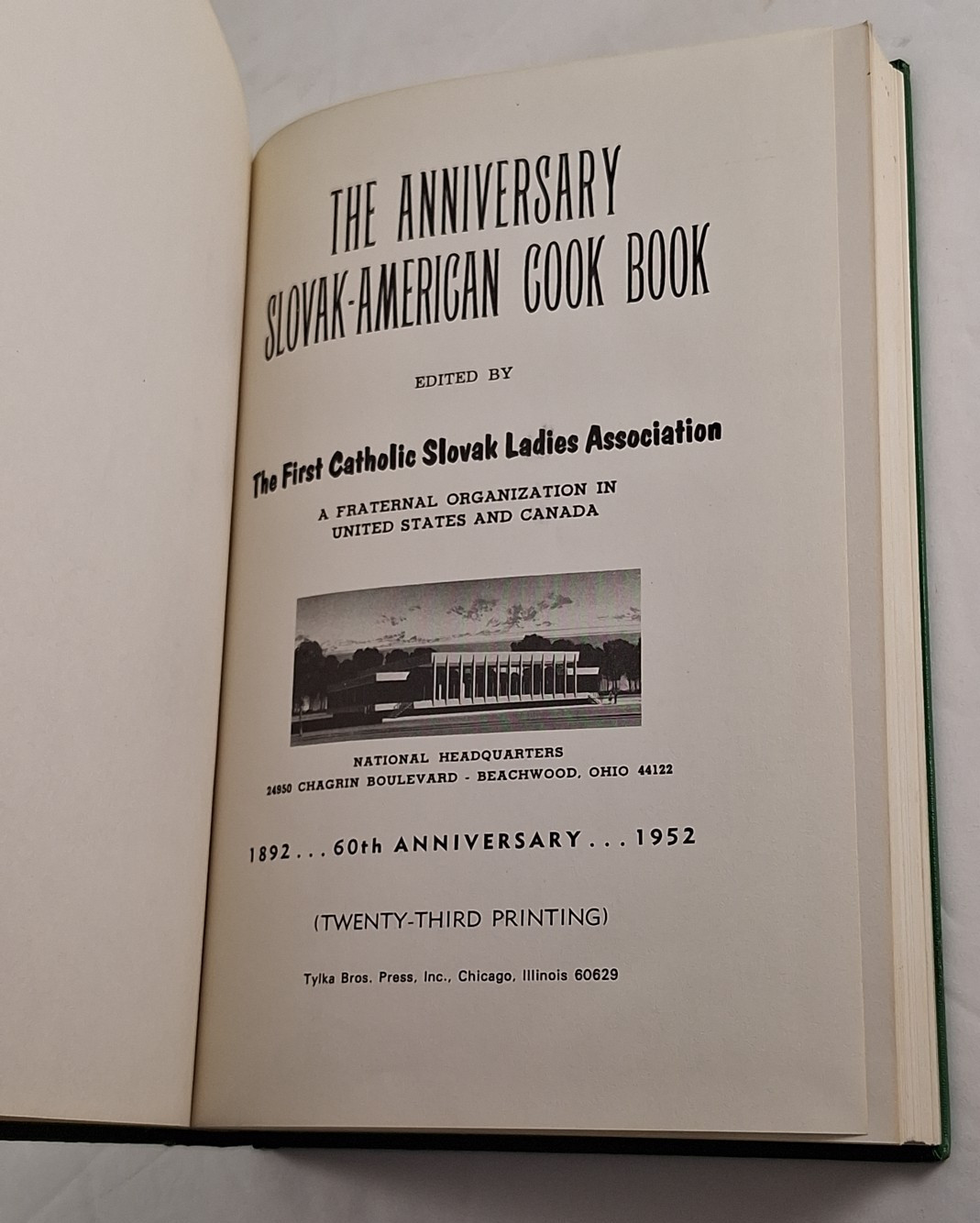 REVERSE PRINTED ERROR ANNIVERSARY SLOVAK-AMERICAN COOK BOOK 1st CATHOLIC UNIQUE