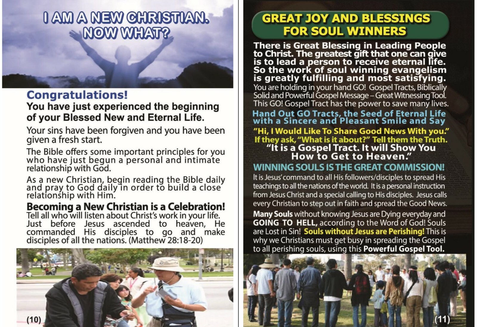 GOSPEL, BIBLE TRACTS: The Rapture, Pack of 32 units in 2 Covers, 16 Pages Each.