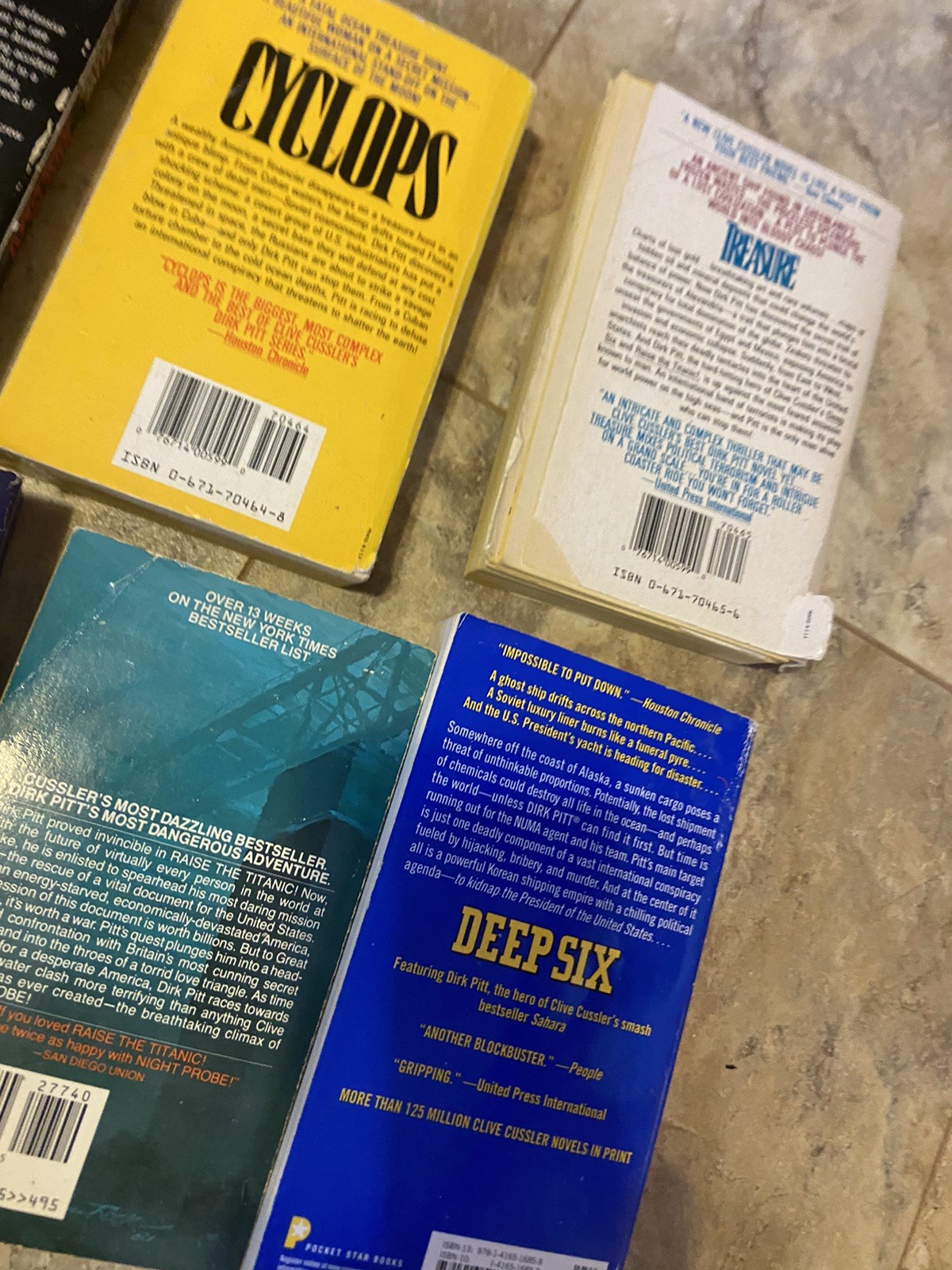 Clive Cussler 14 Book Lot Dirk Pitt Treasure Sea Adventure Novels 14 In Set