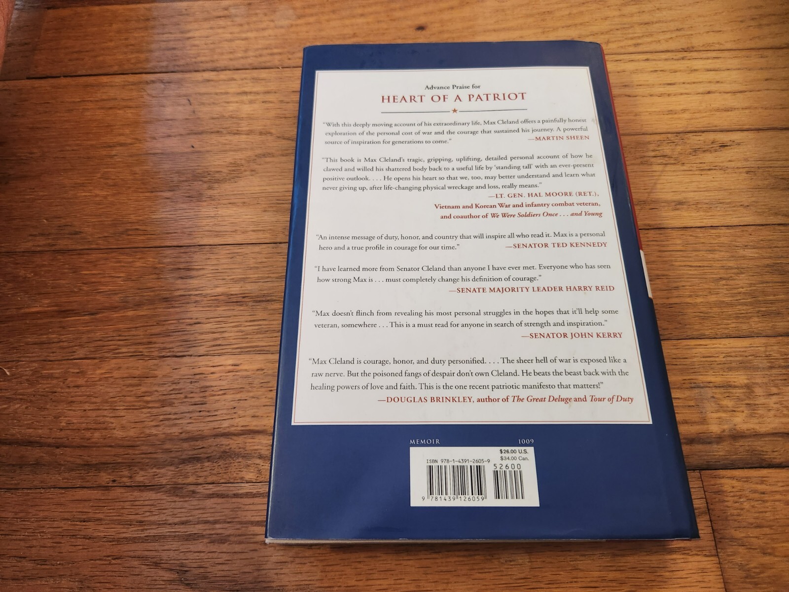 Max Cleland SIGNED Heart of a Patriot Vietnam 2009 First Edition Hardcover COA