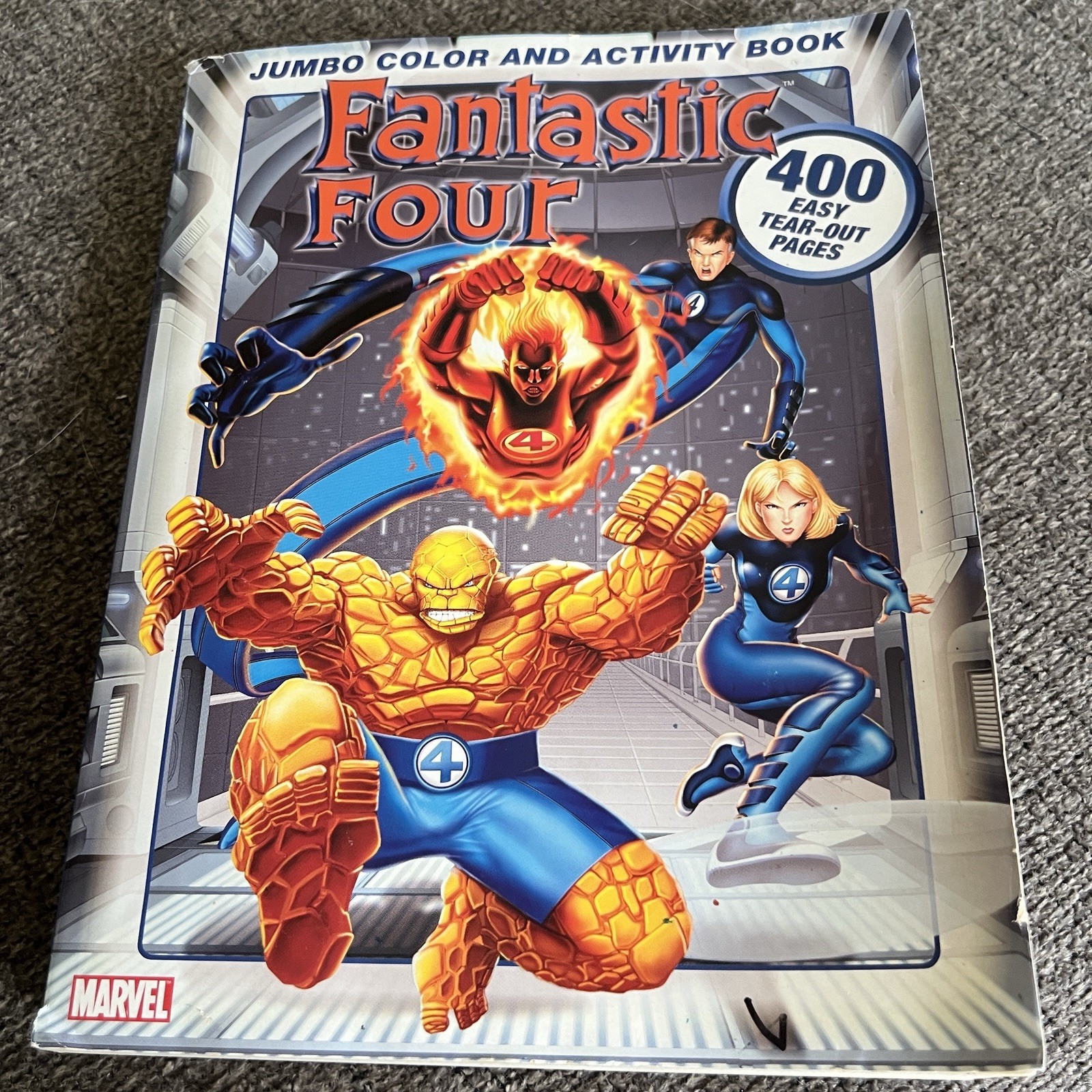 Jumbo Coloring Book Marvel Fantastic Four 2005 400 Pages Activity VTG