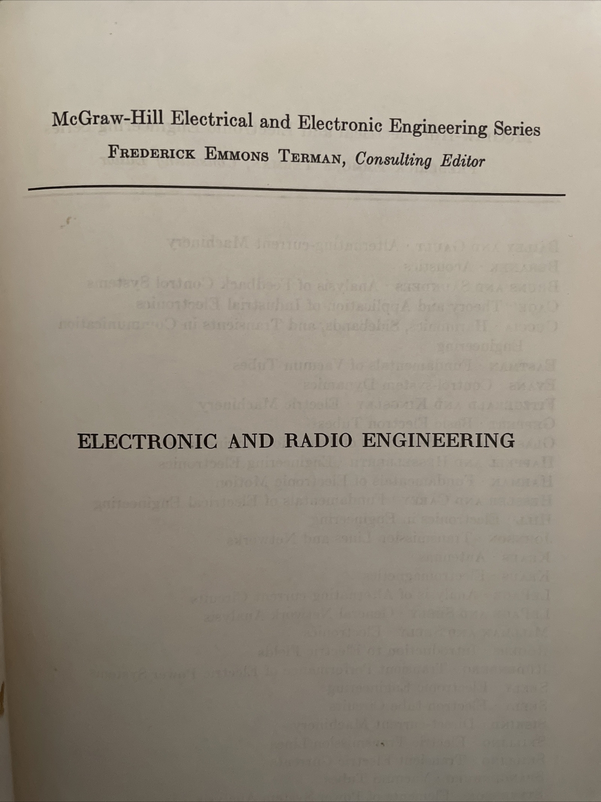 Electronic and Radio Engineering 4th Edition International Student Version 1955