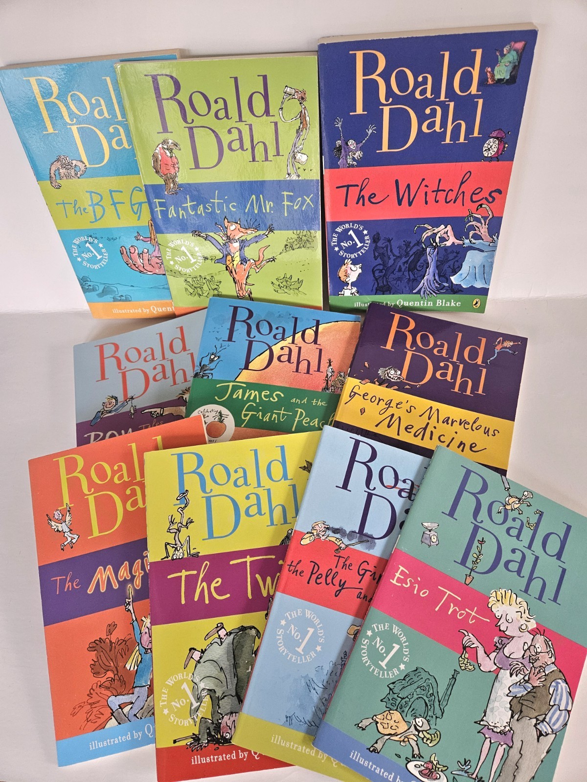 Roald Dahl LOT 10 Books Twits Charlie Witches Boy BFG Mr Fox Magic Finger EXC