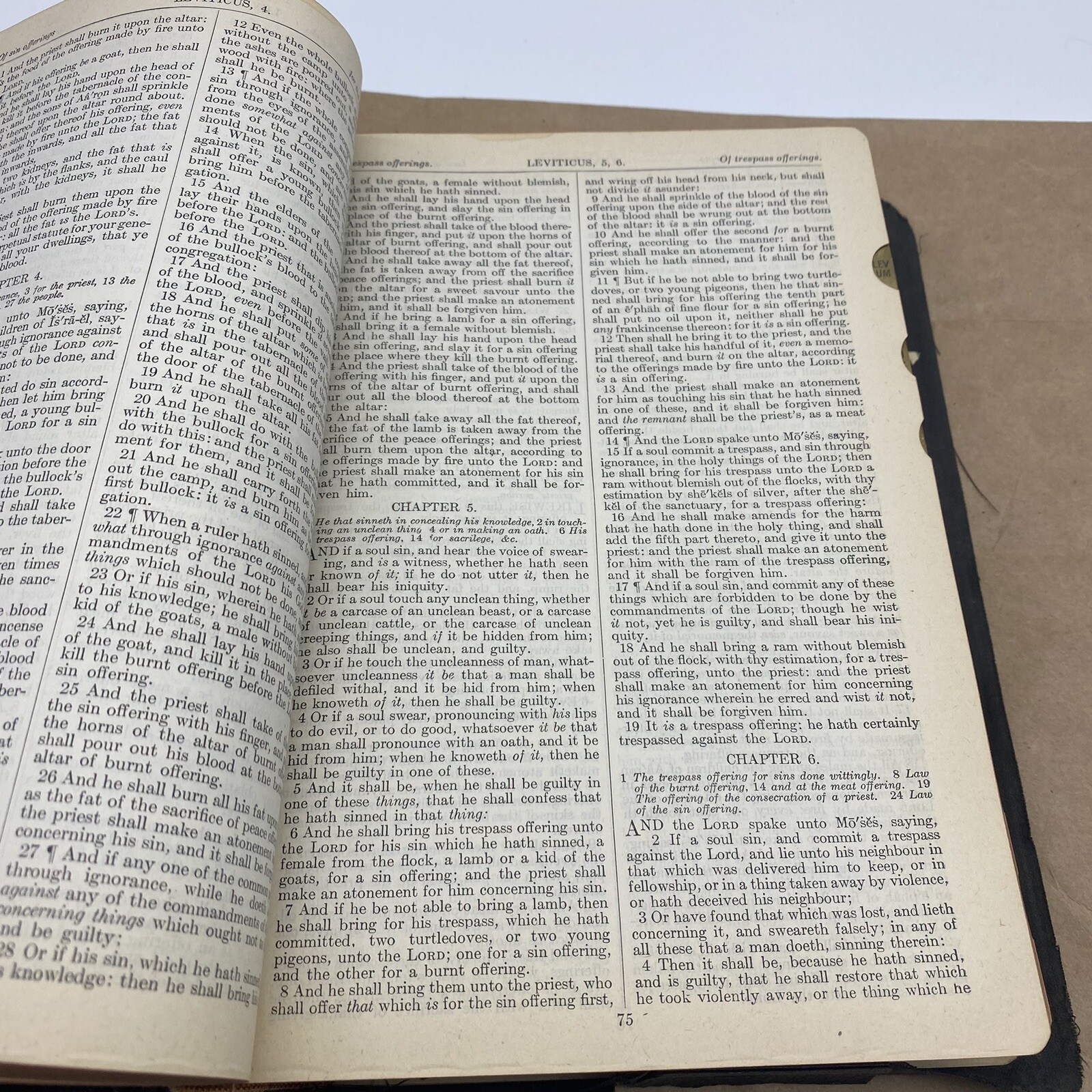 Holy Bible, The Inspirational Bible KJV 1941 Leather Thumb Index John A. Dickson