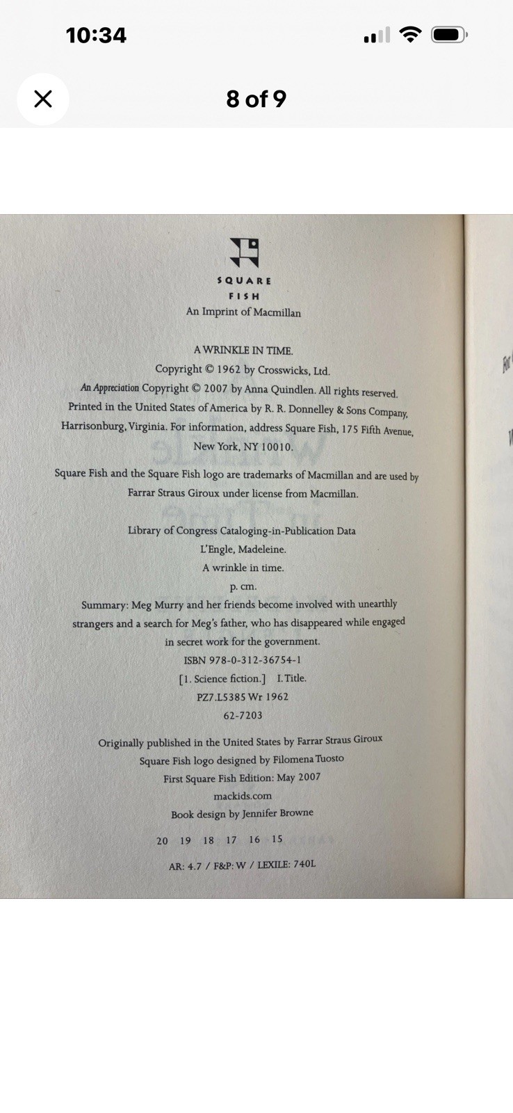 A Wrinkle in Time Quintet, 5 Books Box Set (2007), Madeleine L’Engle – Paperback