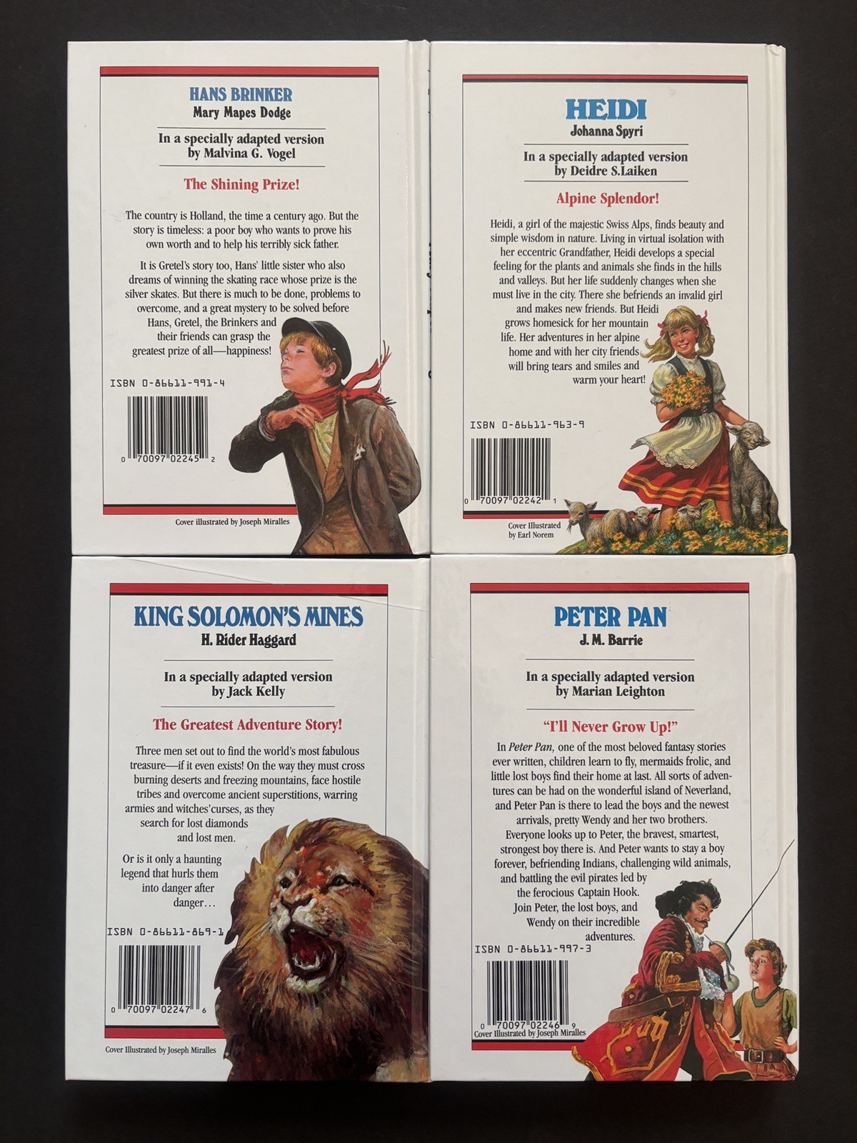 Lot 10 Great Illustrated Classics Books Heidi Peter Pan Hans Brinker Sherlock