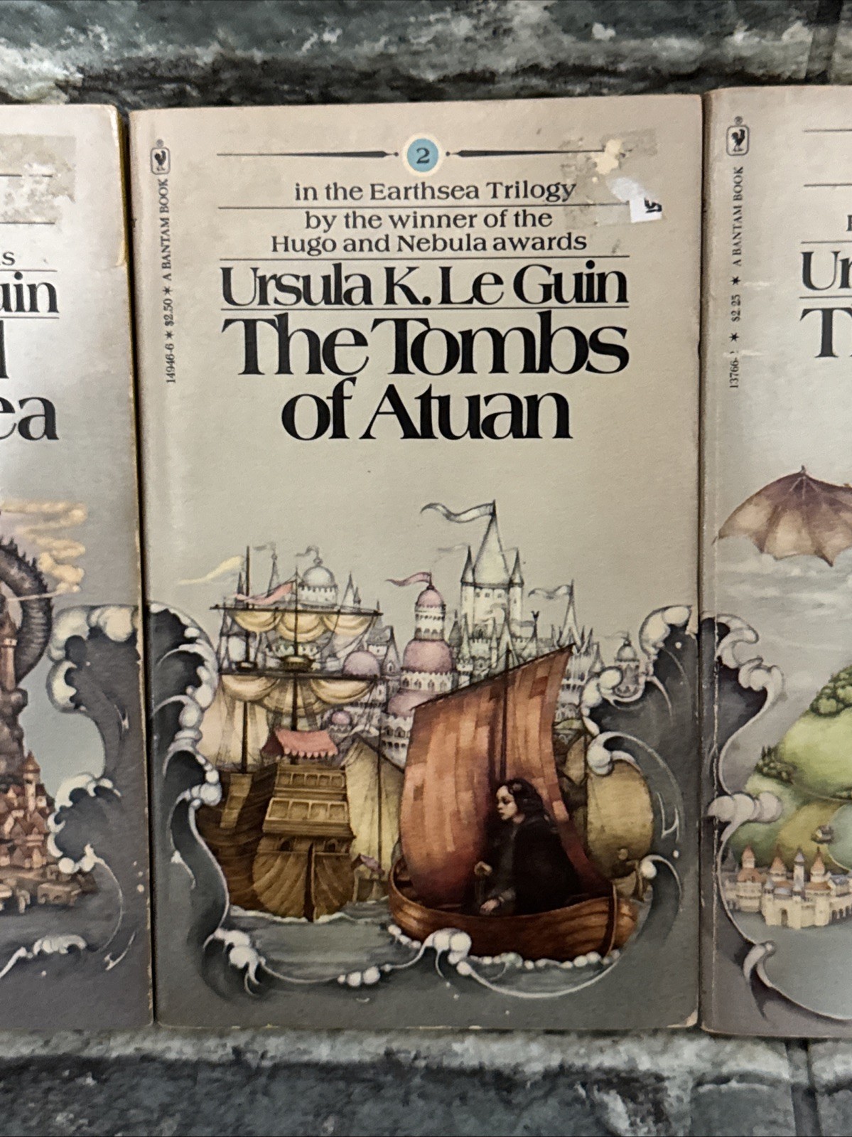 The Earthsea Trilogy by Ursula K. Le Guin Bantam Books 1980 from Box Set MMPB