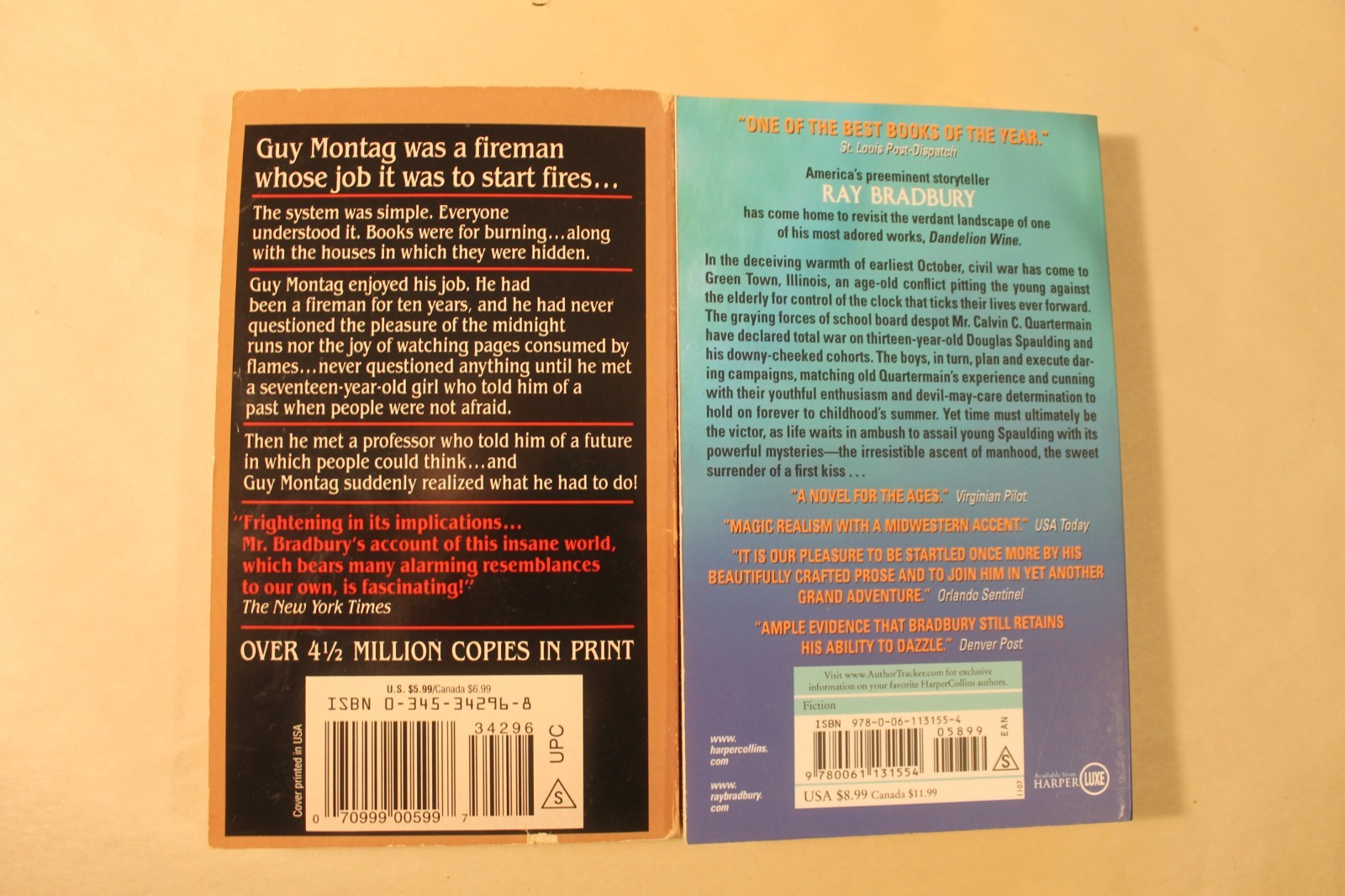 Fahrenheit 451 & Farewell Summer by Ray Bradbury (2 Books)