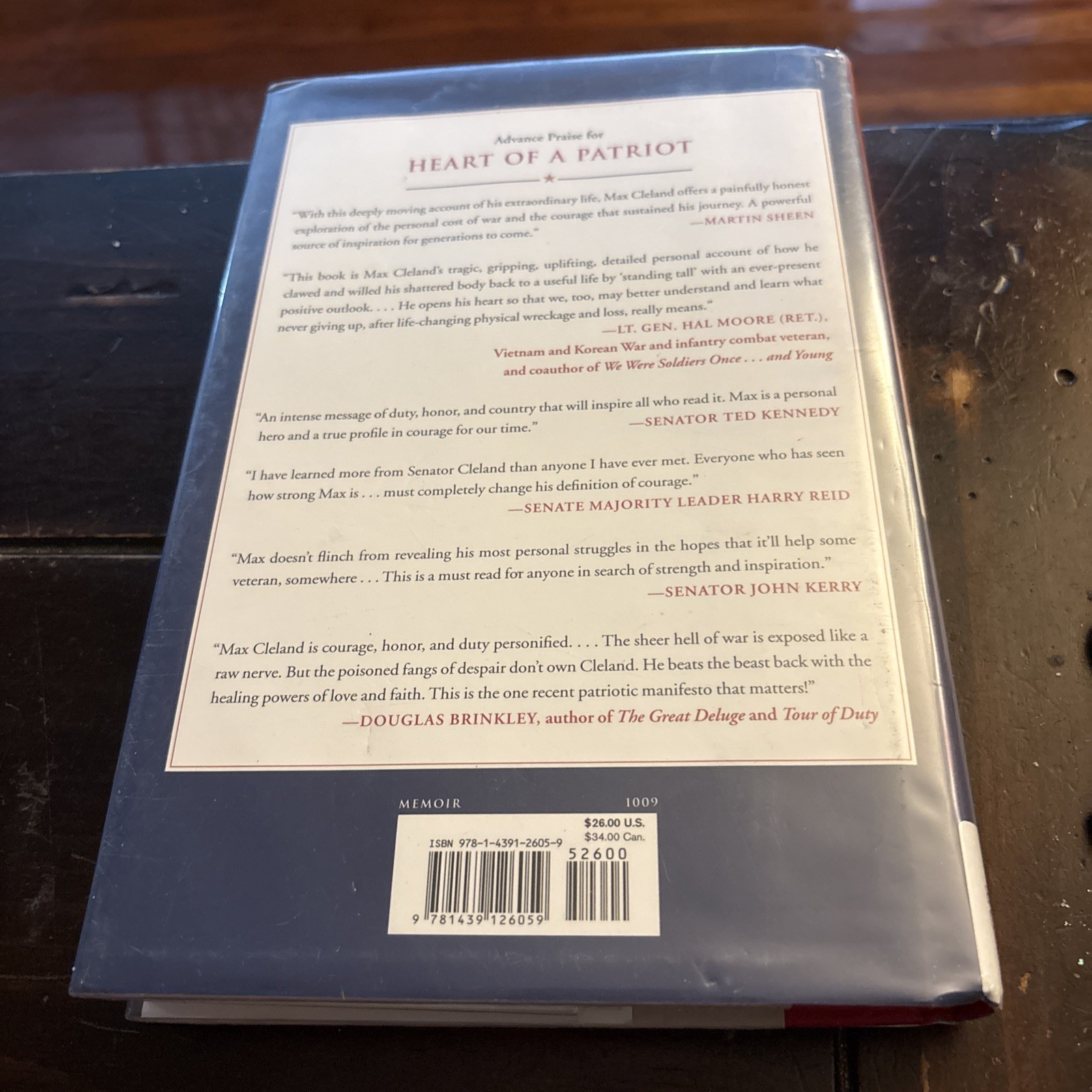 Heart of a Patriot: How I Found the Courage – hardcover, 1439126054, Max Cleland