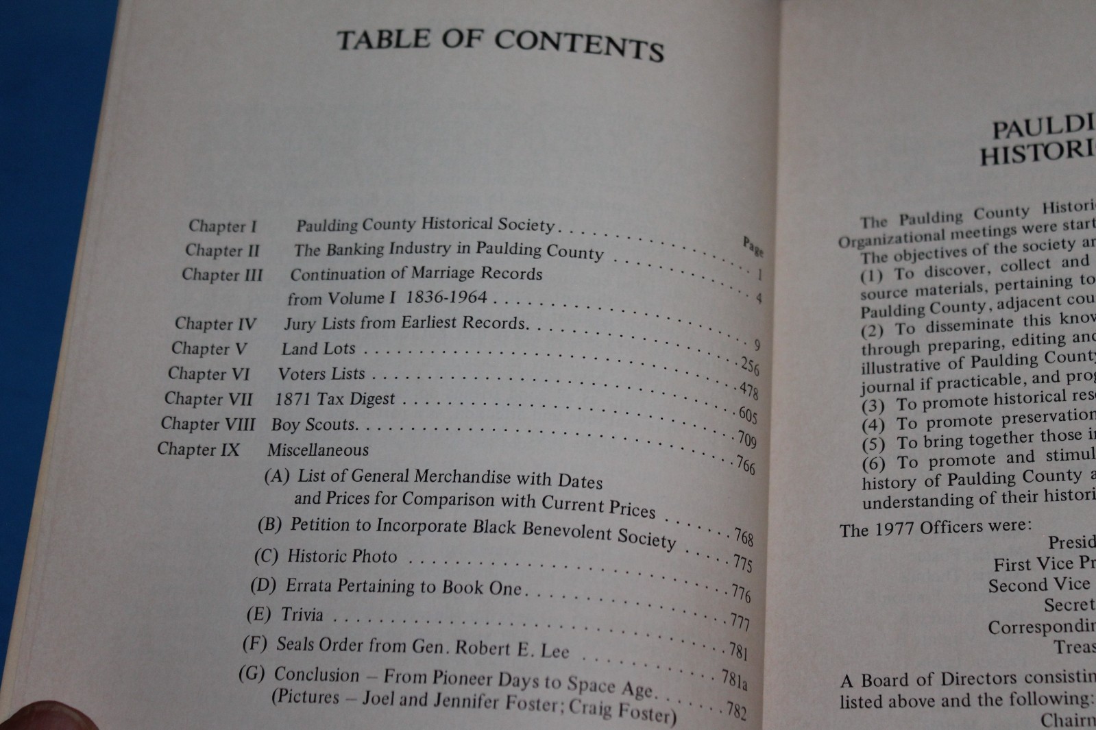 PAULDING COUNTY : Its People and Places Volume II – A Supplement (1983 TPB)