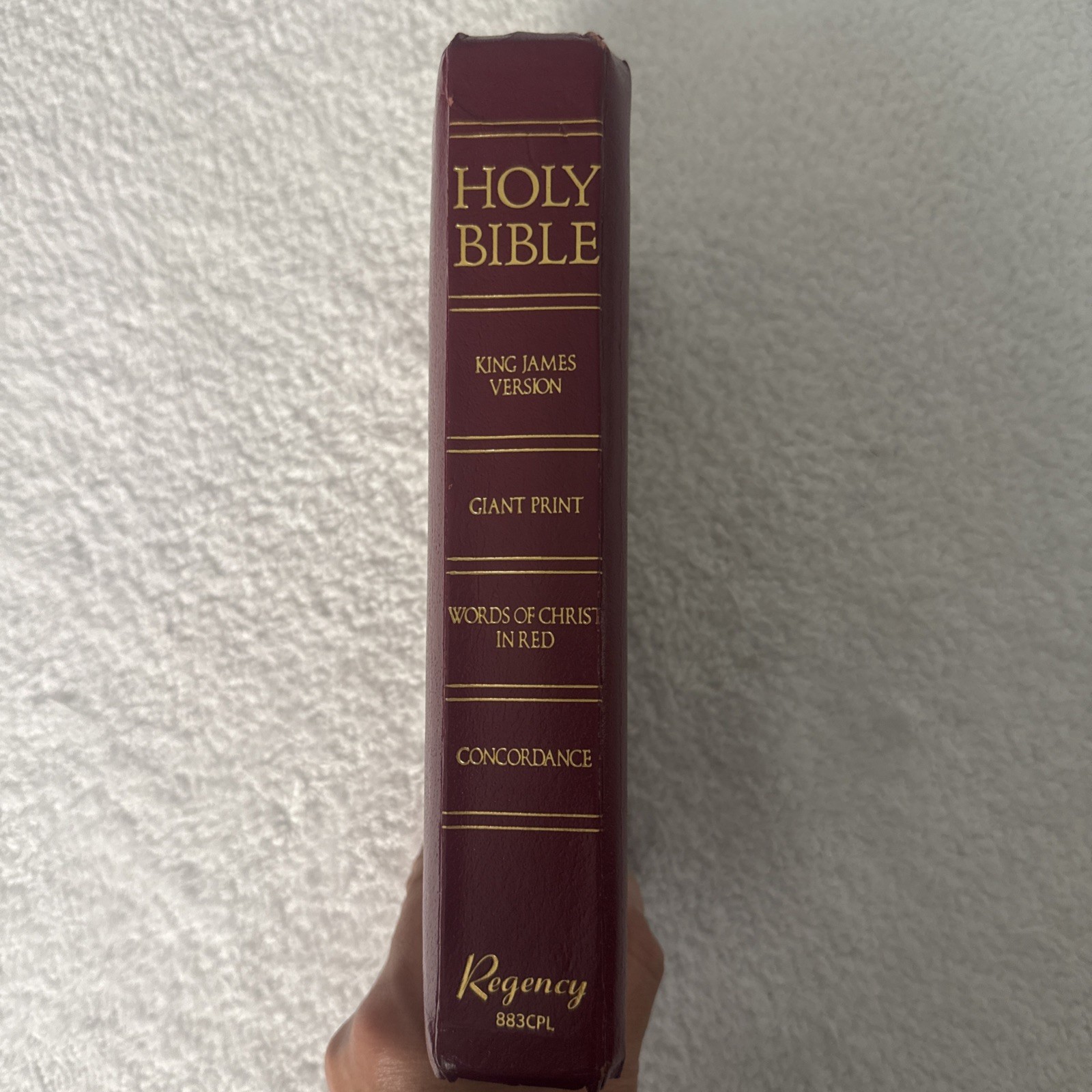 Holy Bible KJV Giant Print Concordance Regency 883CPL Burgundy 1990 Red Letter
