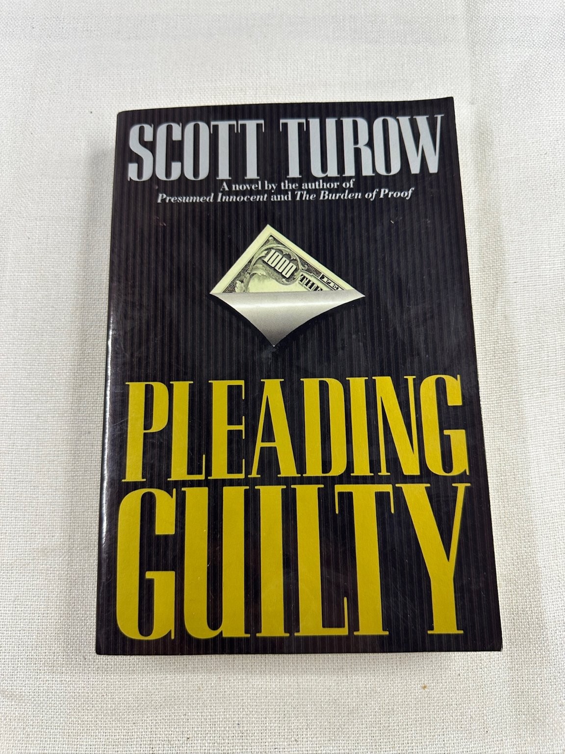 Pleading Guilty Scott Turow 1993 Third Printing Legal Thriller Farrar Straus
