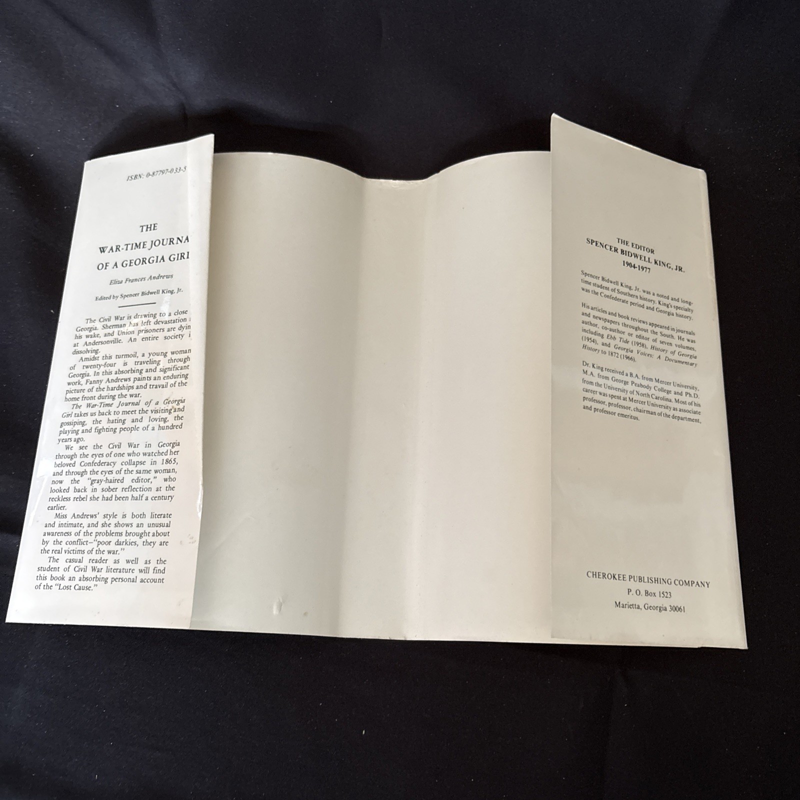 The War-Time Journal Of A Georgia Girl 1864-1865 Eliza Francis Andrews 1976 HB