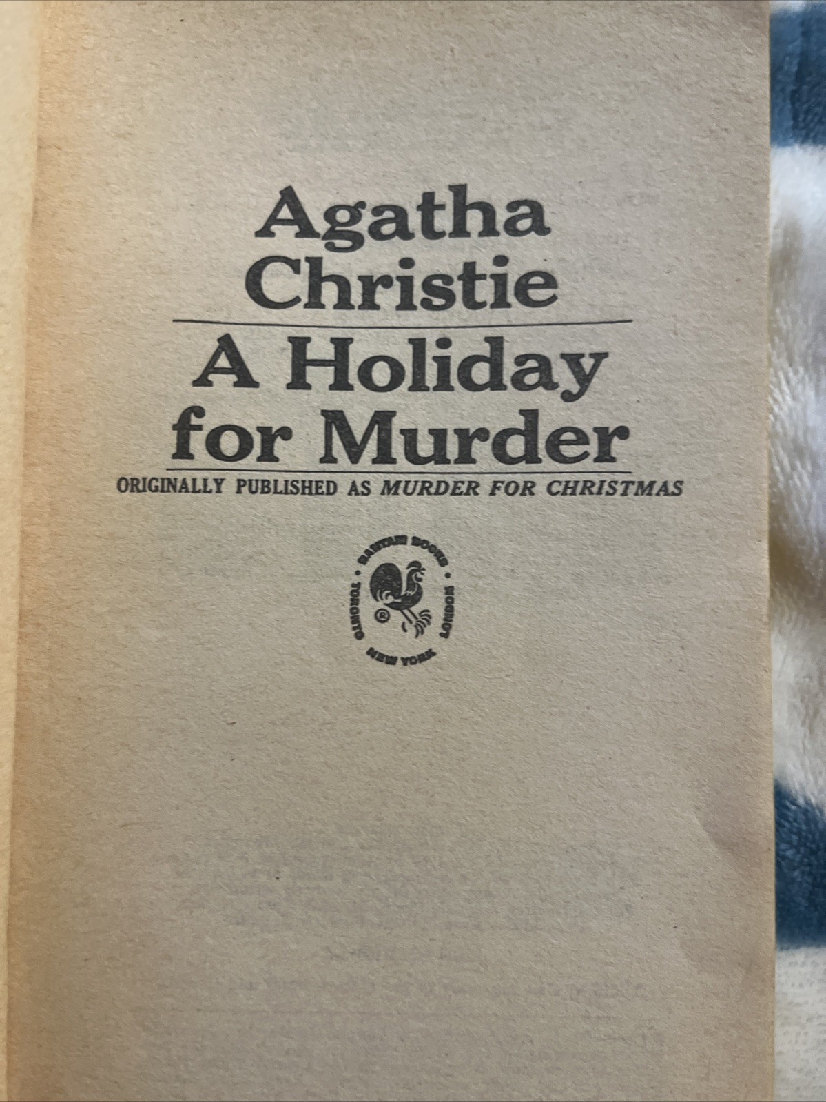 Agatha Christie A Holiday For Murder Hercule Poirot Mystery Paperback Vintage