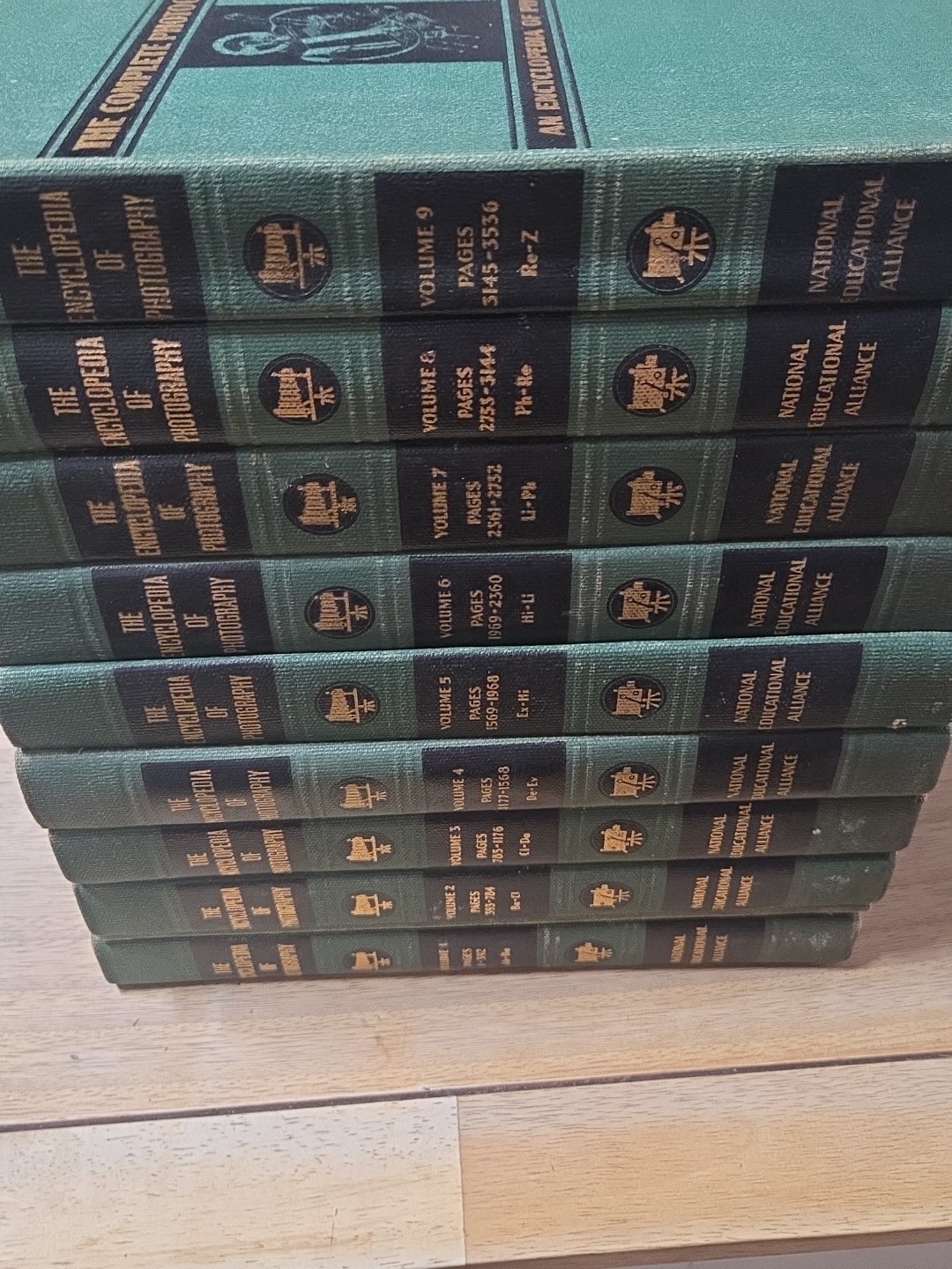 Encyclopedia of Photography 1942-’43 Volumes 1-9 National Education Alliance VTG