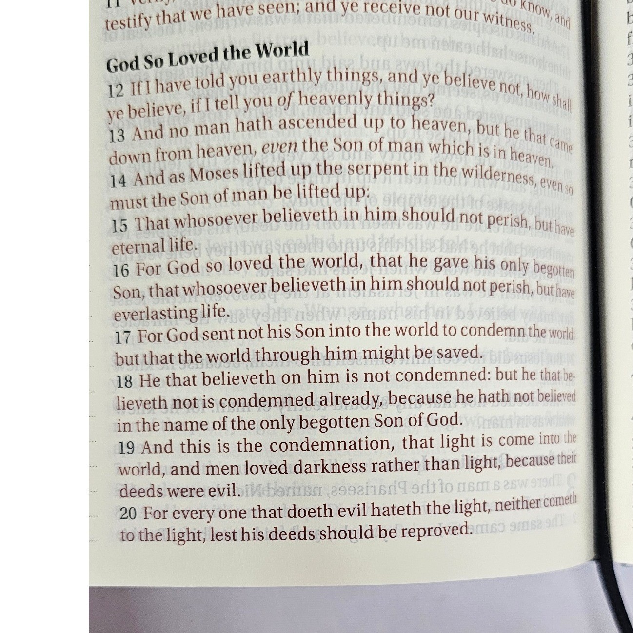 Thomas Nelson KJV Journal the Word Bible Large Print Black Hardcover Red Letter